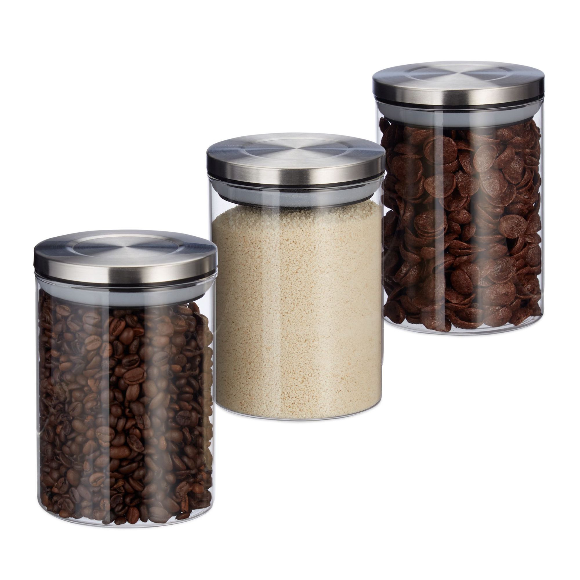 3er-Pack 600 ml Gläser mit Deckel