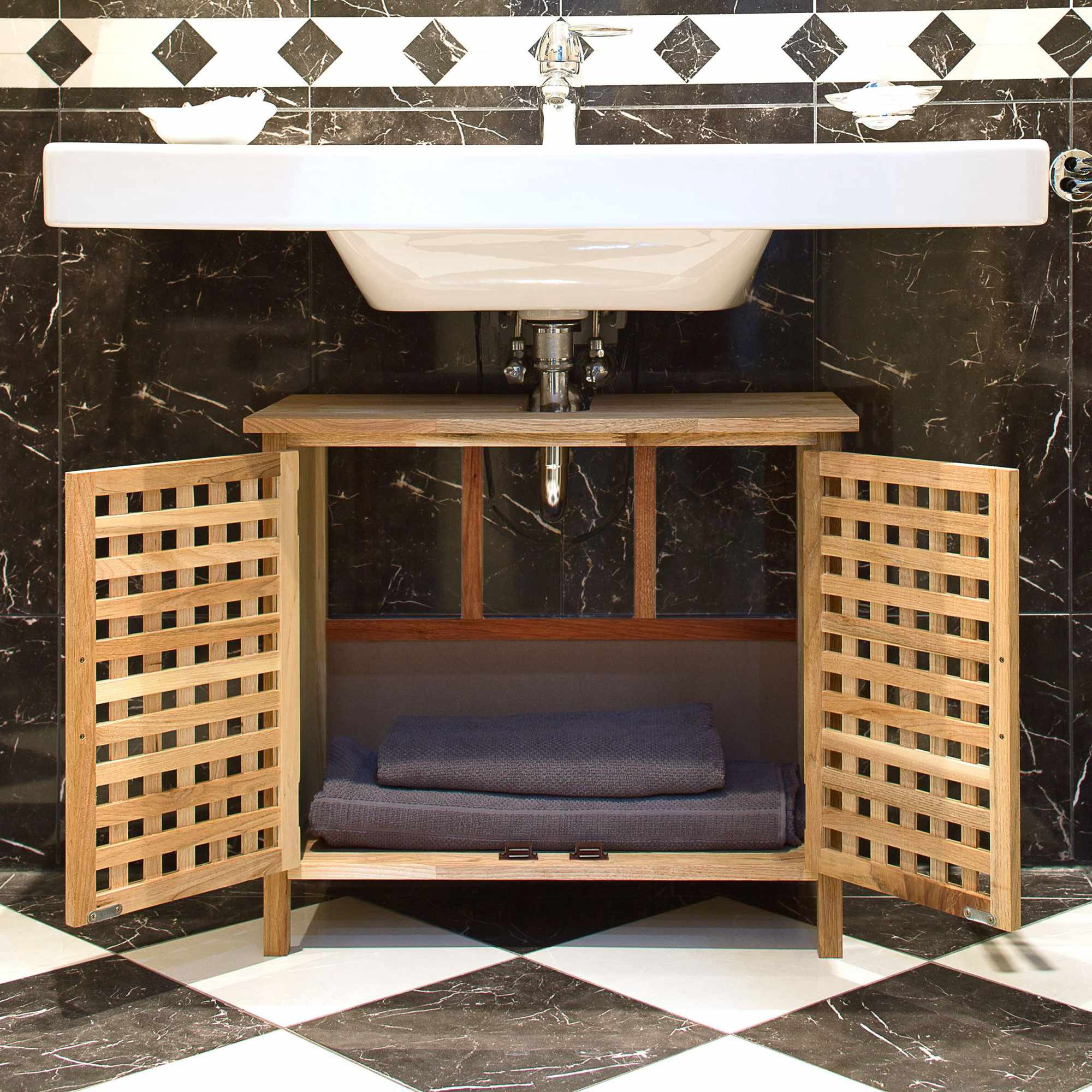 Mueble lavabo nogal