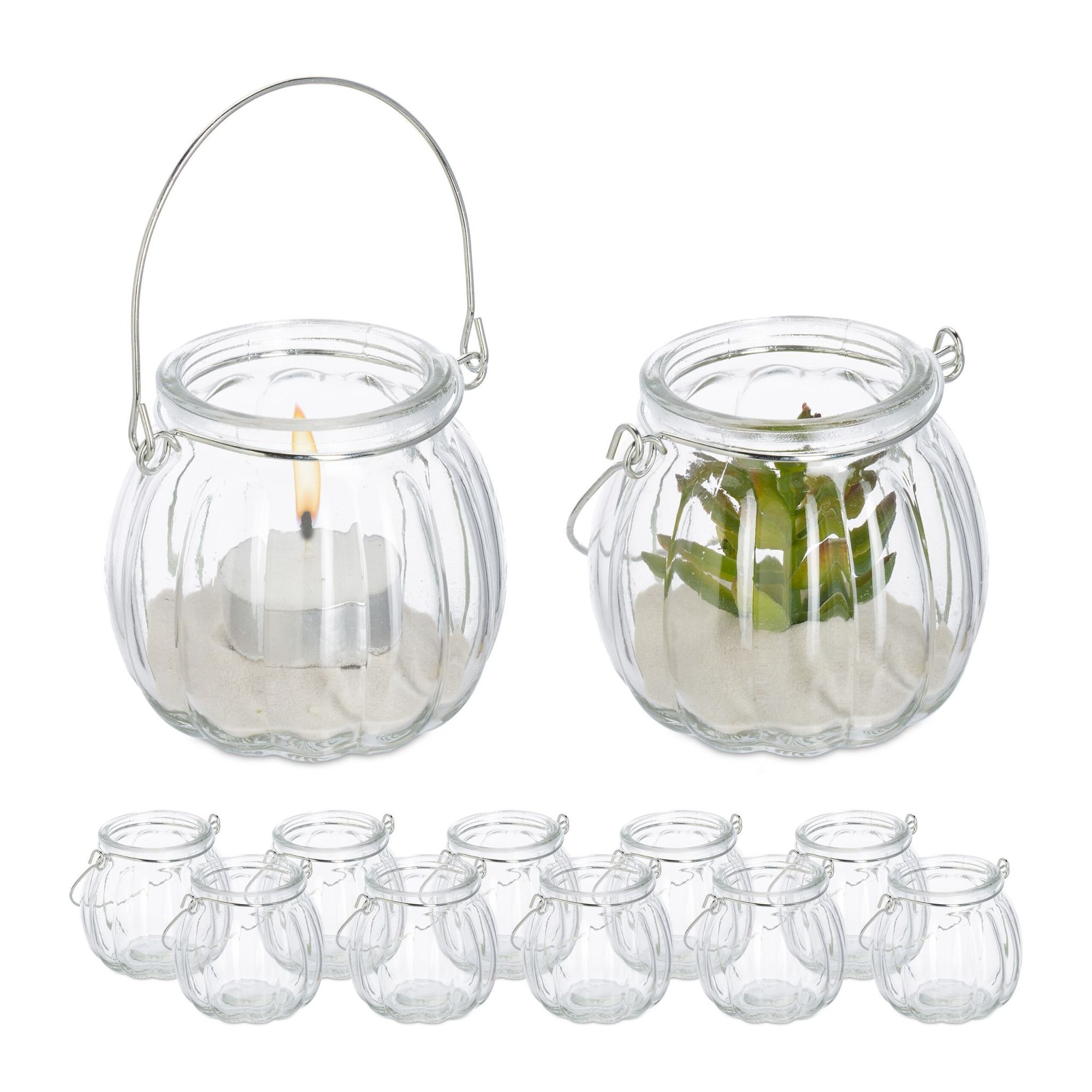 Windlichtglas 12er Set