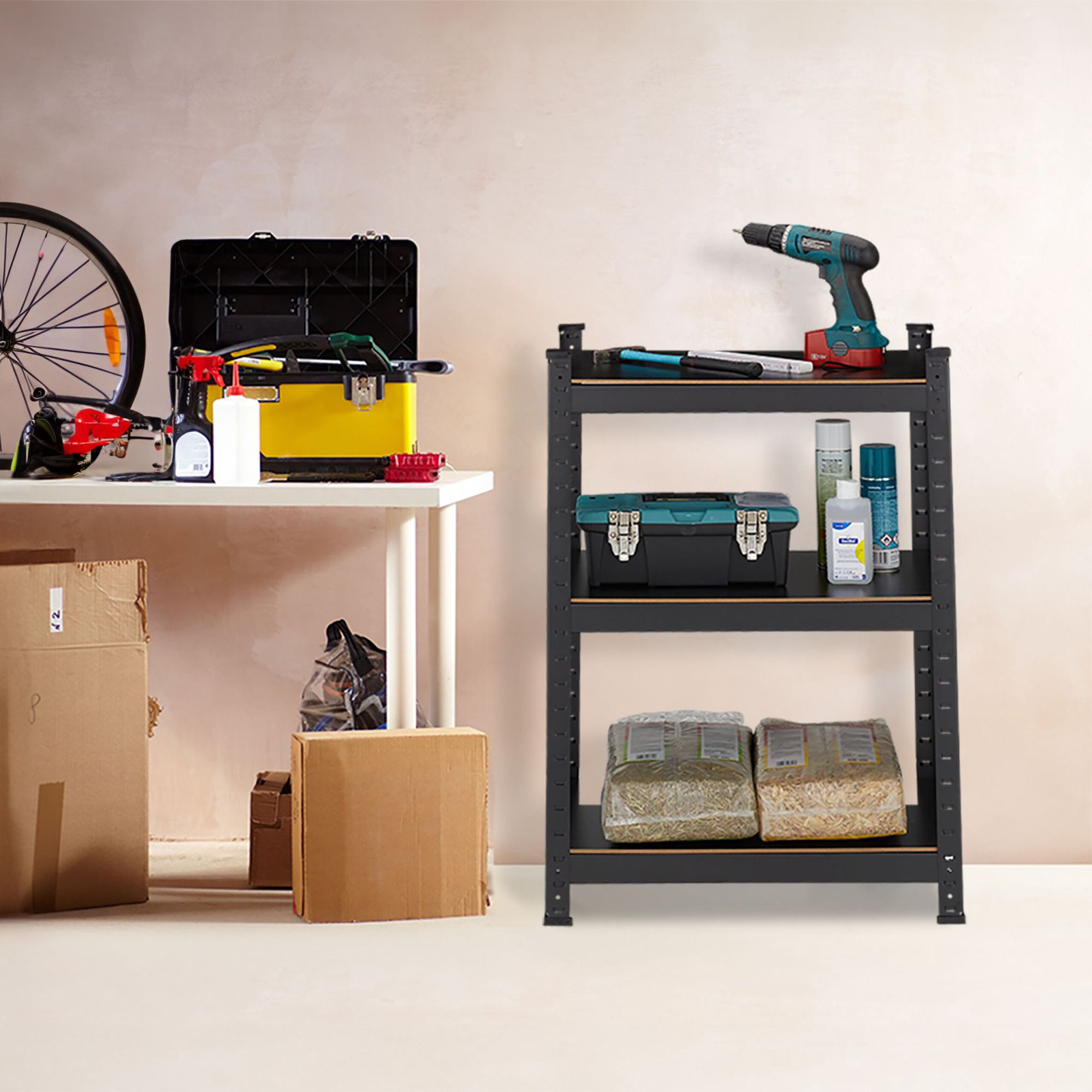 Ripiani robusti con 3 livelli