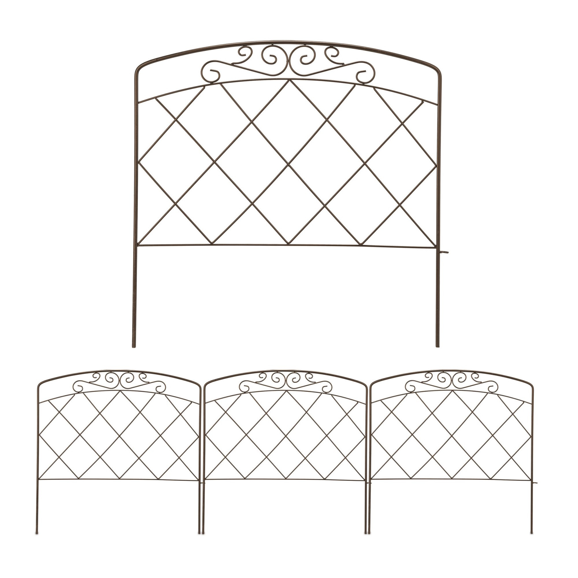 4-part metal bed rail
