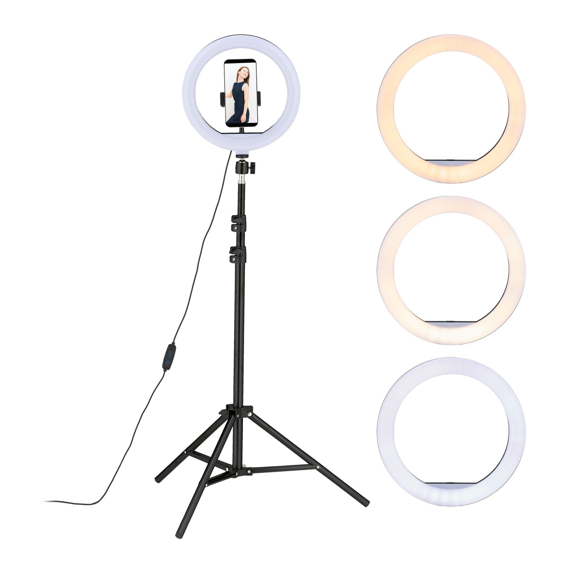 Luce ad anello a LED con supporto