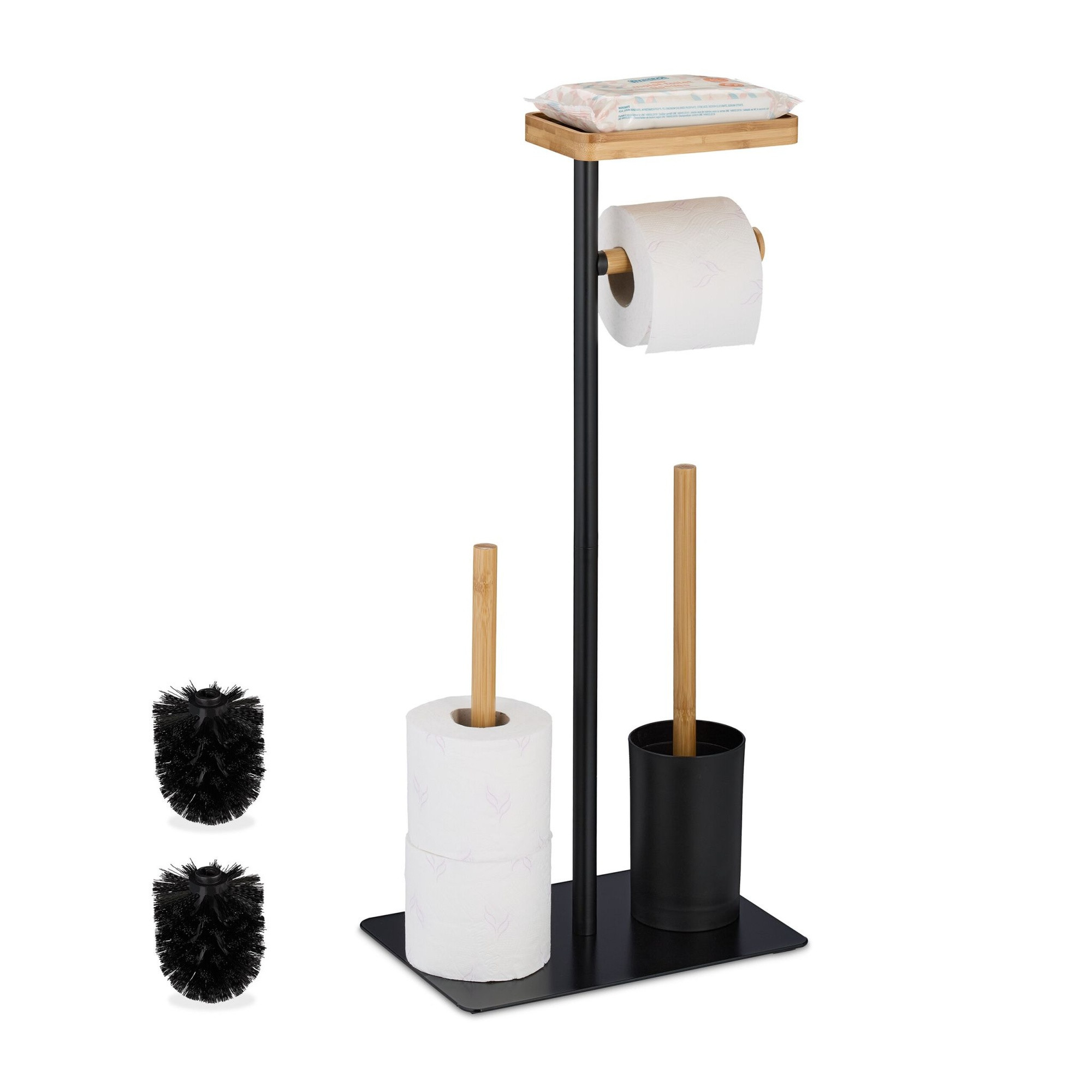 Sedia da WC in bambù e ferro