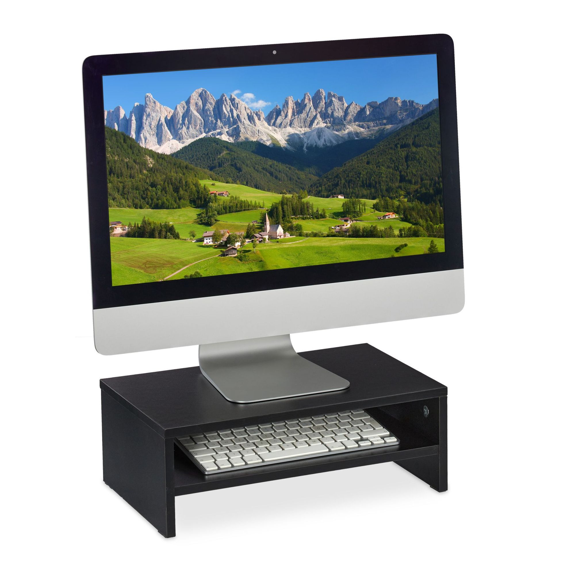 Monitorstandaard zwart