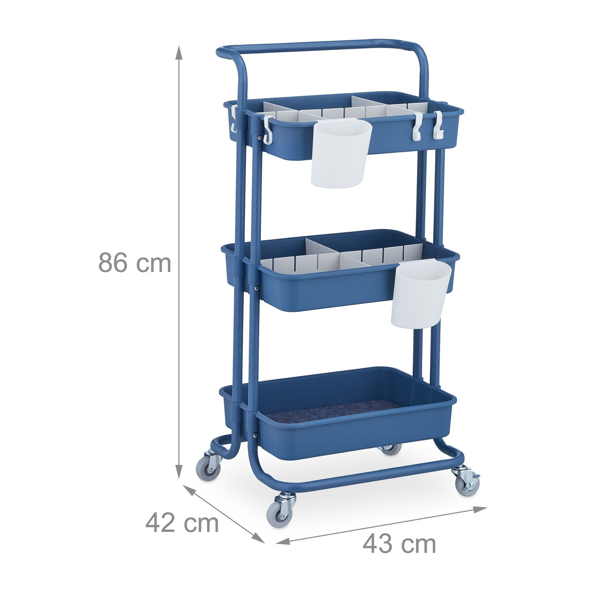 Trolley met 3 planken