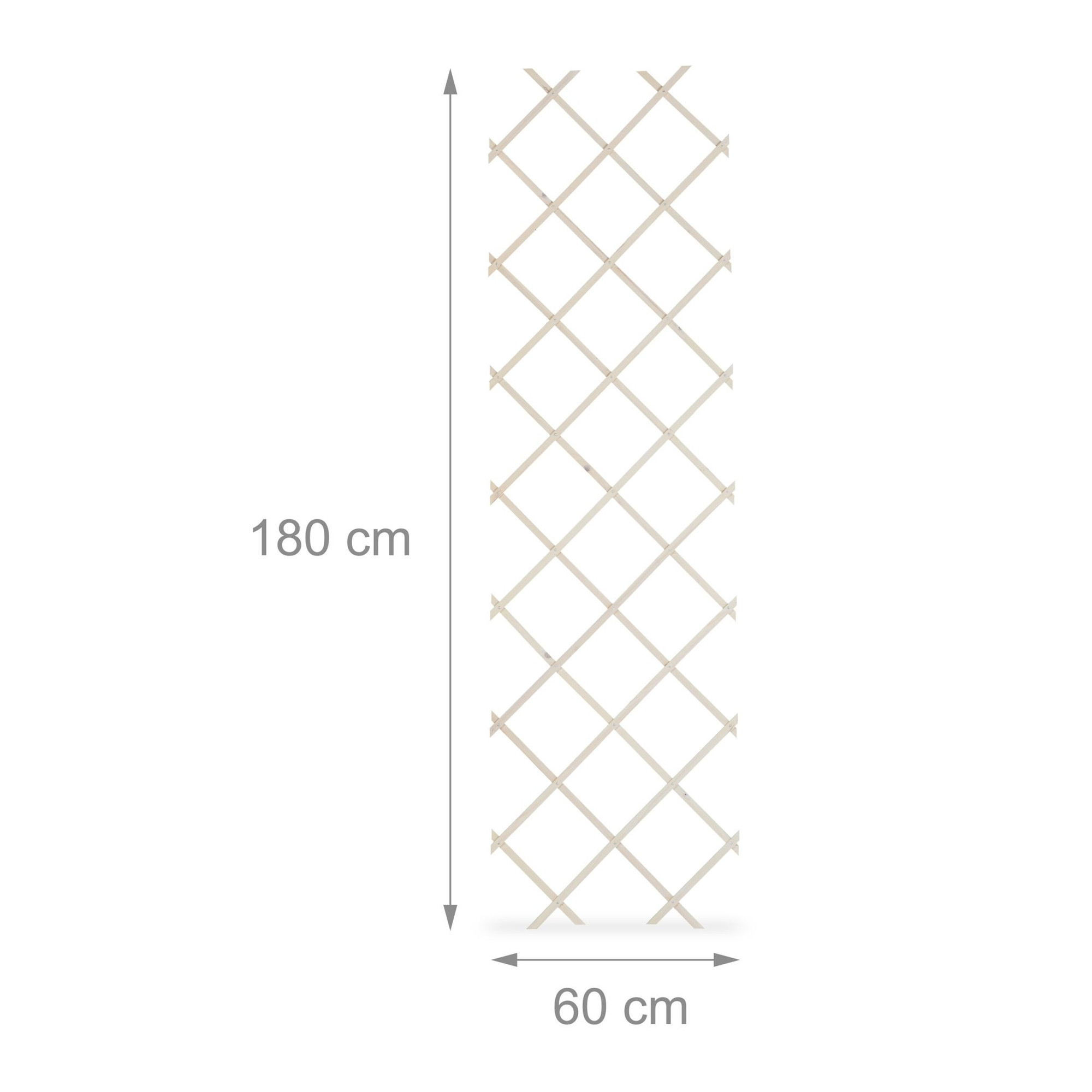 Uitschuifbaar trellis van hout, set van 3