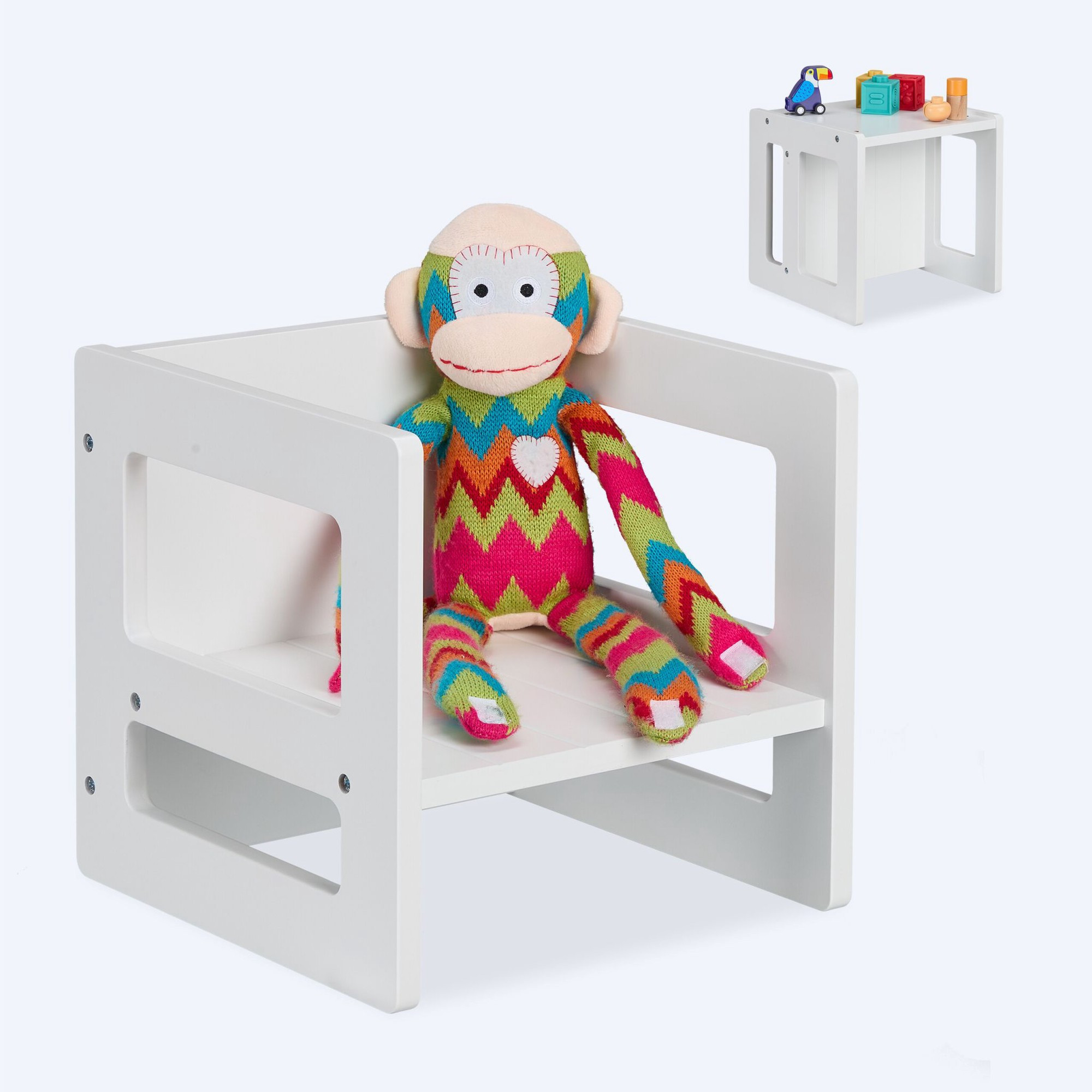 Taburete infantil reversible