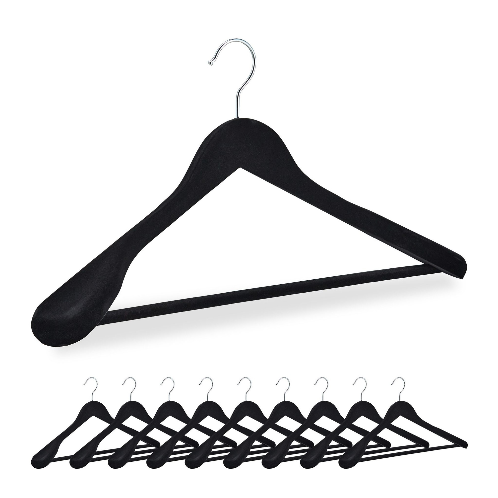 Conjunto de 10 cabides de veludo