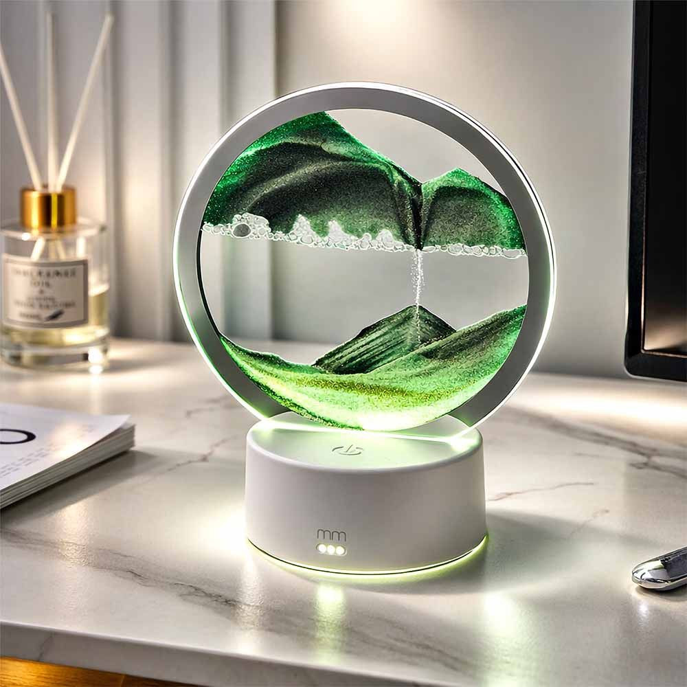 Sandscape Lamp with LED Base, USB & Battery Powered