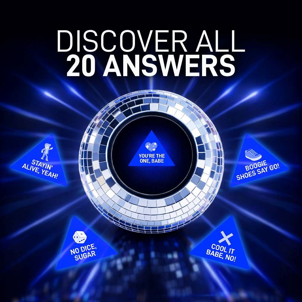 Disco Decision Maker Ball, 20 risposte retrò, vetro ABS