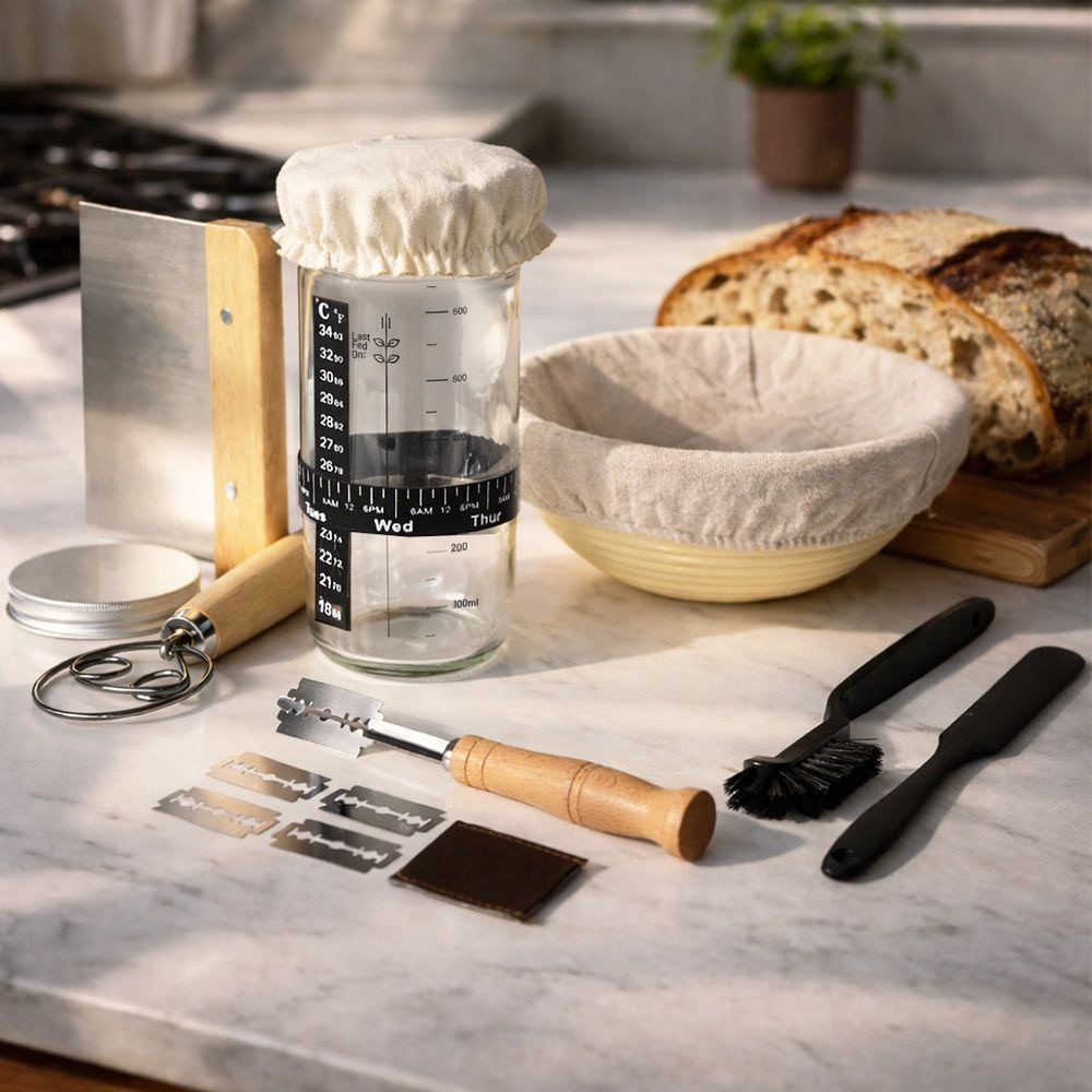 Sourdough Starter Kit with Proofing Basket & Tools