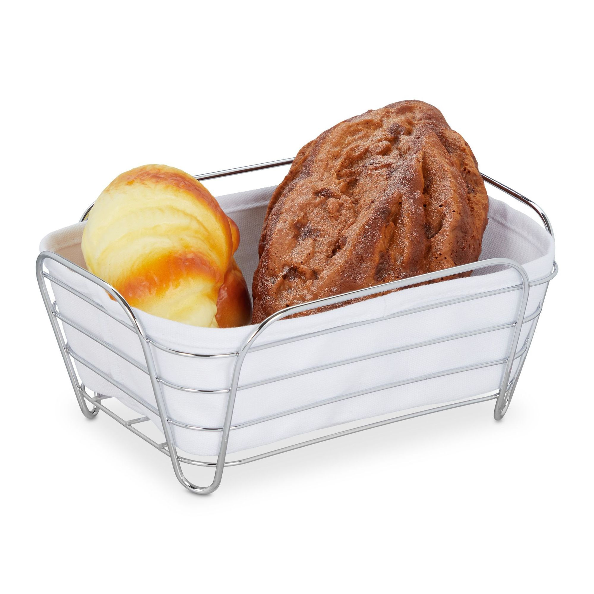 Brotkorb aus Metall mit Deckel