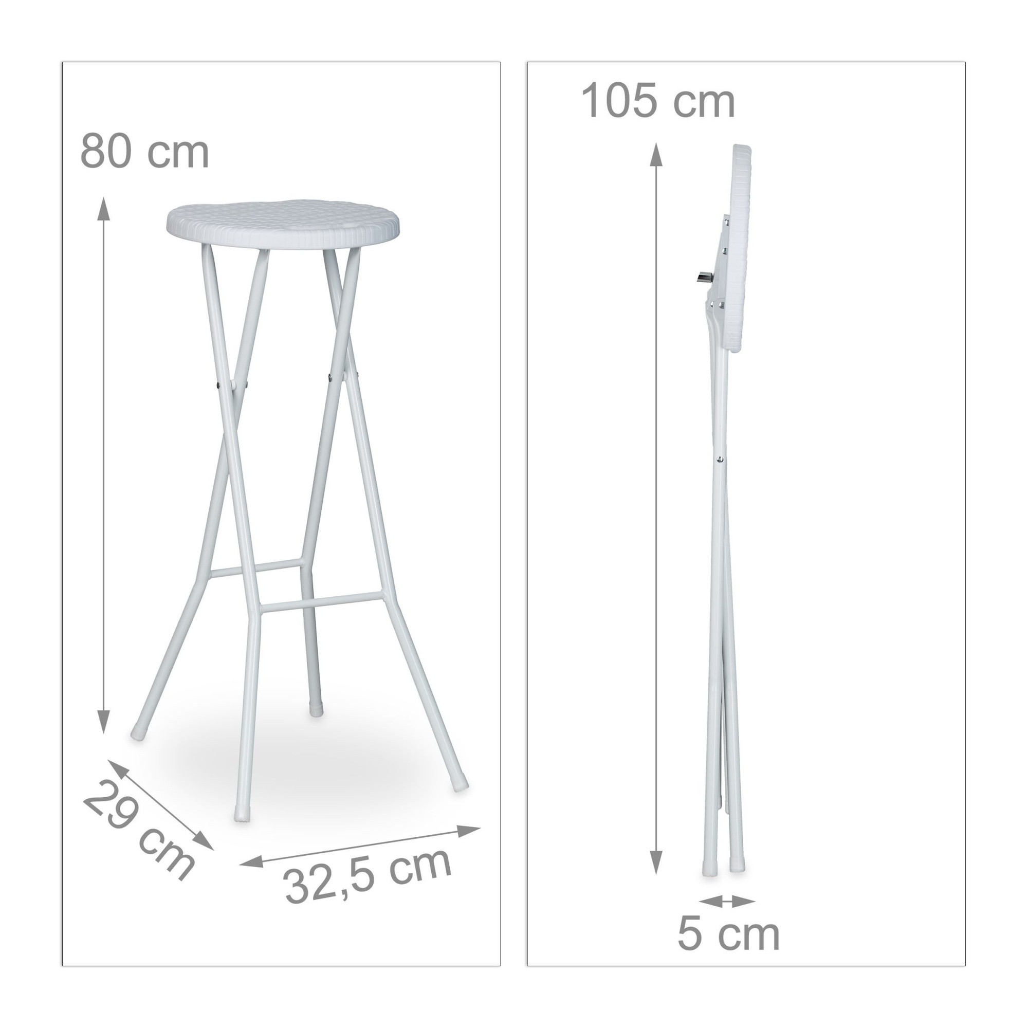 Tabourets de bar pliants BASTIAN