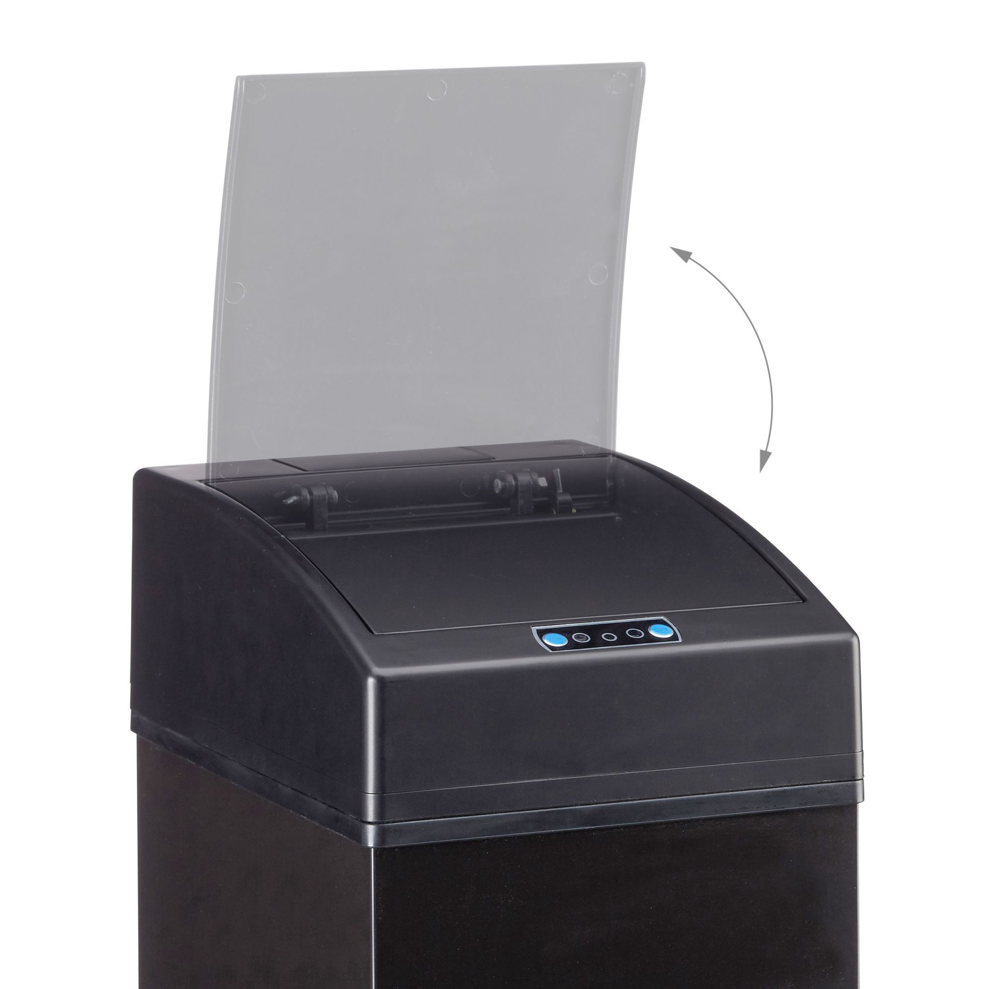 Sensor container with inner scoop