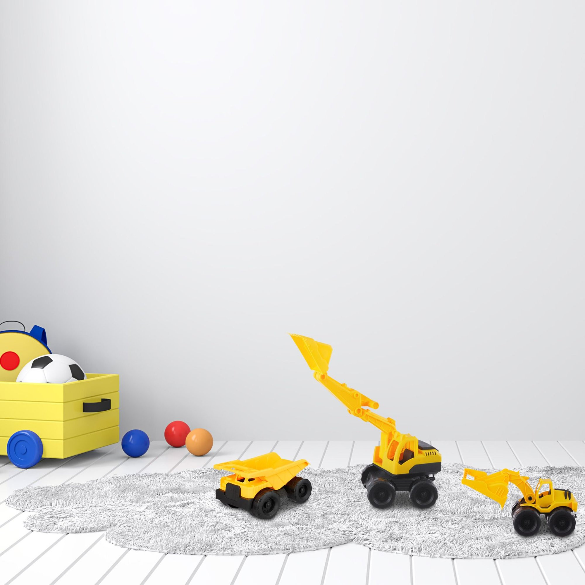 Ensemble de 3 véhicules de construction jouets