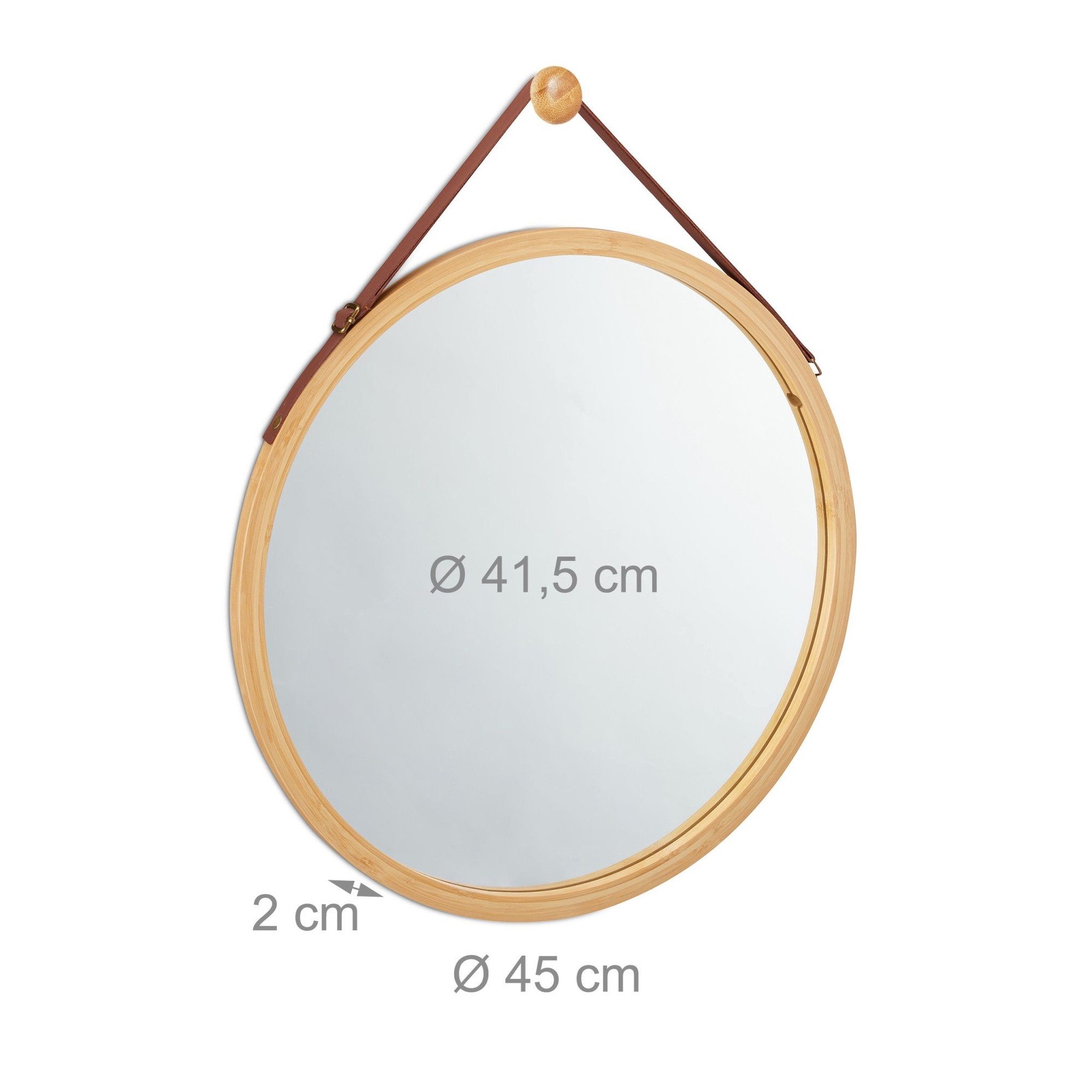 Miroir rond avec sangle