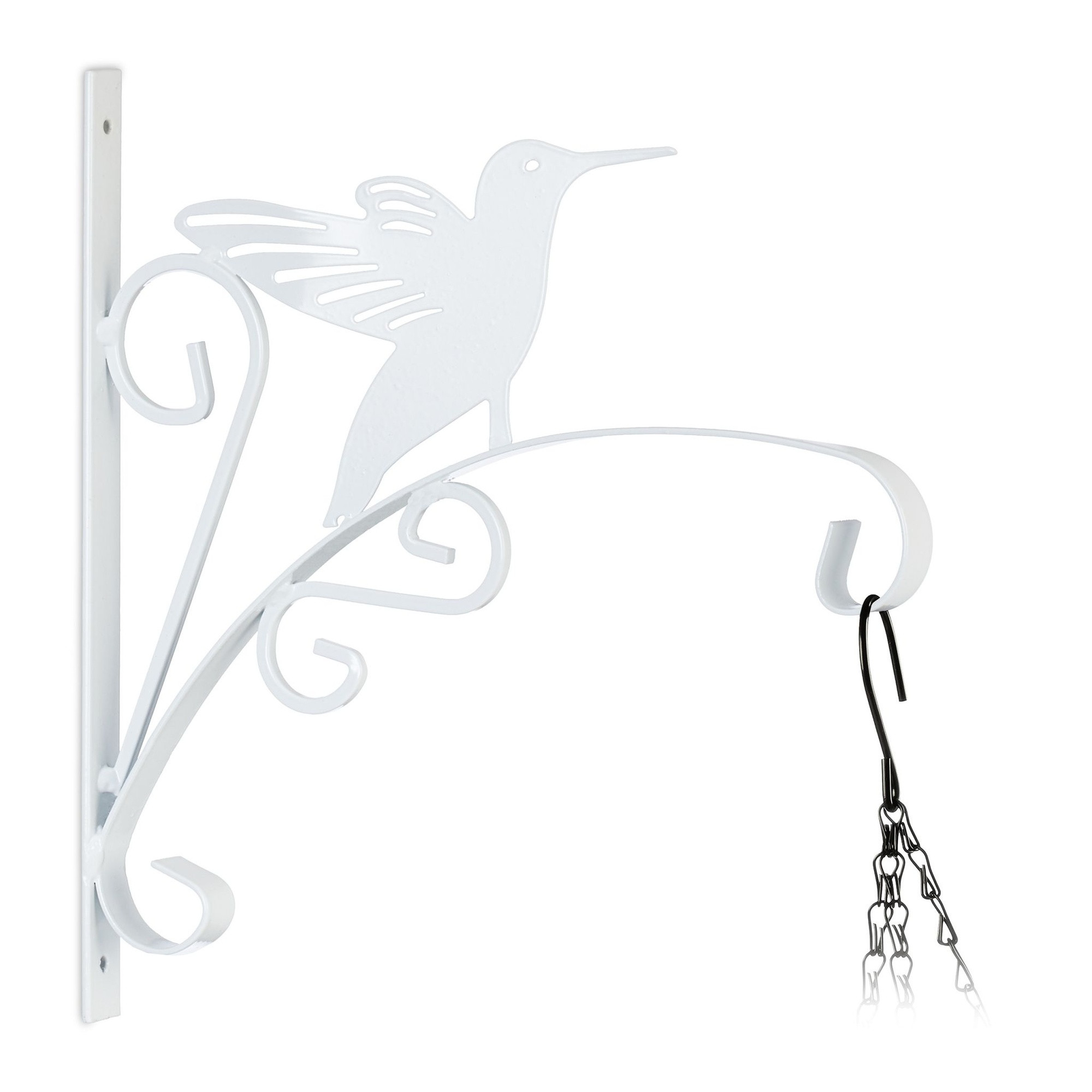 Support de panier suspendu avec oiseau
