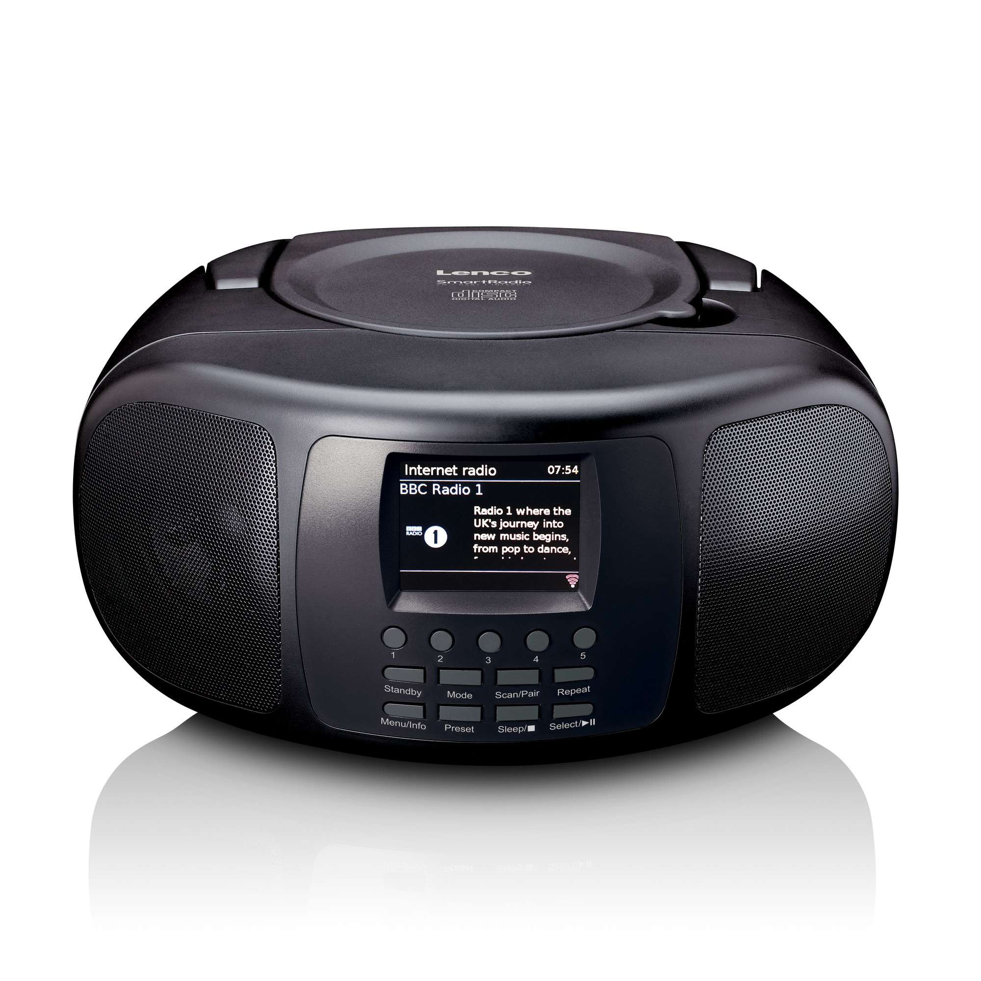 SmartRadio portátil com DAB+/FM, Bluetooth e leitor de CD.