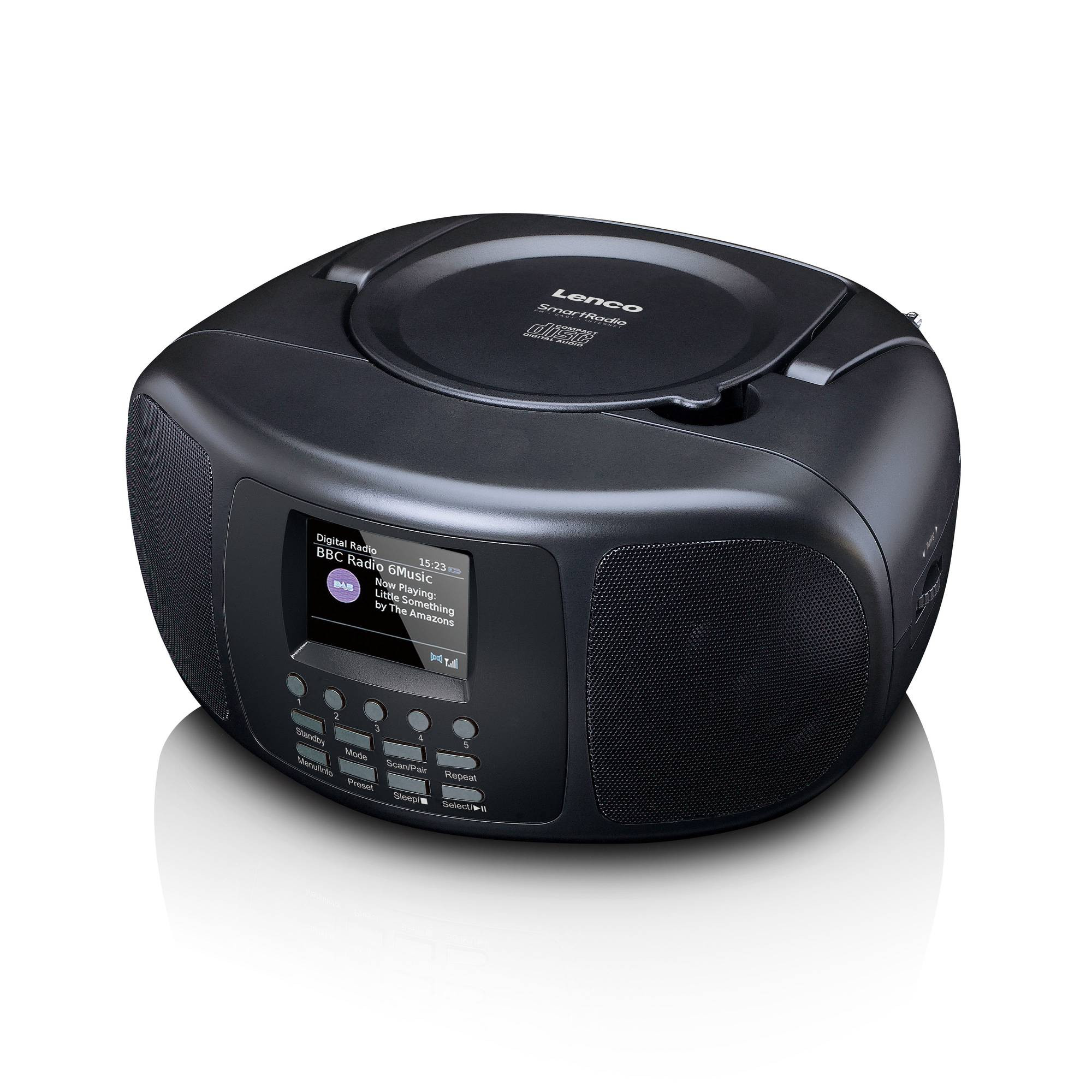 SmartRadio portátil com DAB+/FM, Bluetooth e leitor de CD.