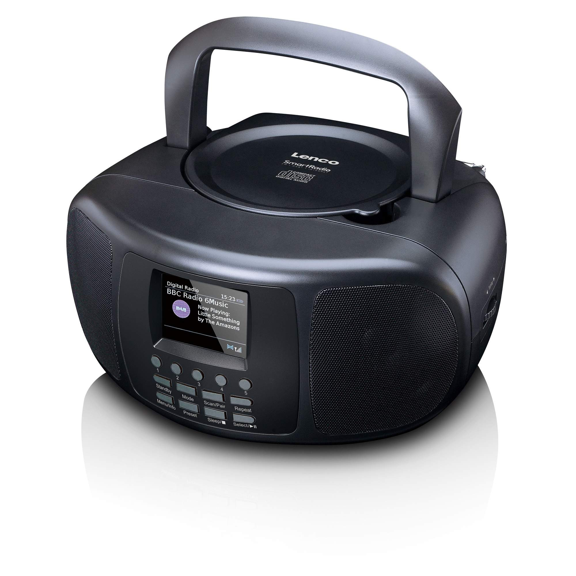 SmartRadio portátil com DAB+/FM, Bluetooth e leitor de CD.