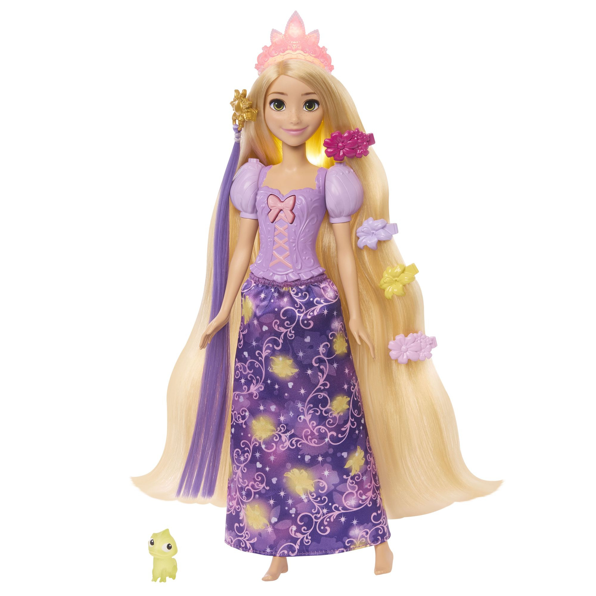 Boneca Rapunzel da Disney com cabelo que muda de cor
