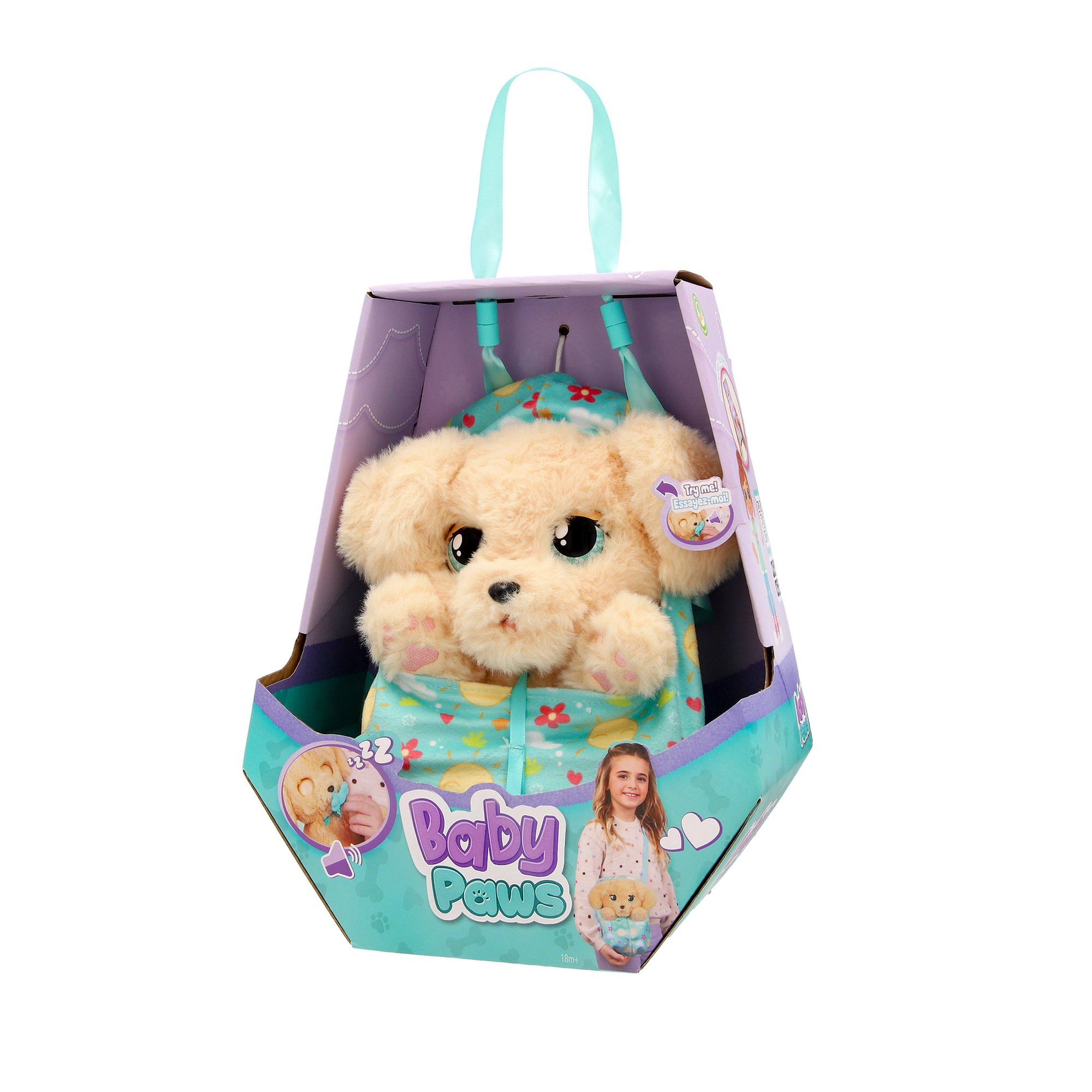 Pelúcia de Labrador com Cobertor e Sons, 20 cm