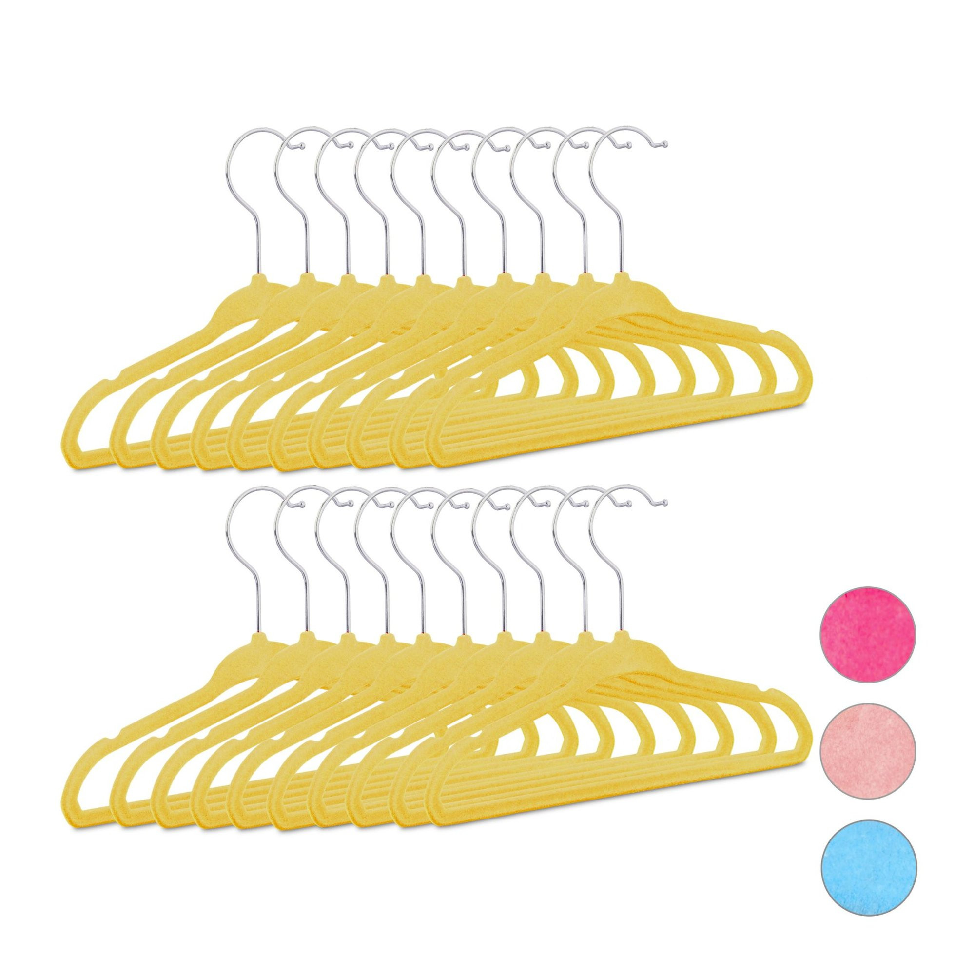 Conjunto de cabides infantis com 20 unidades
