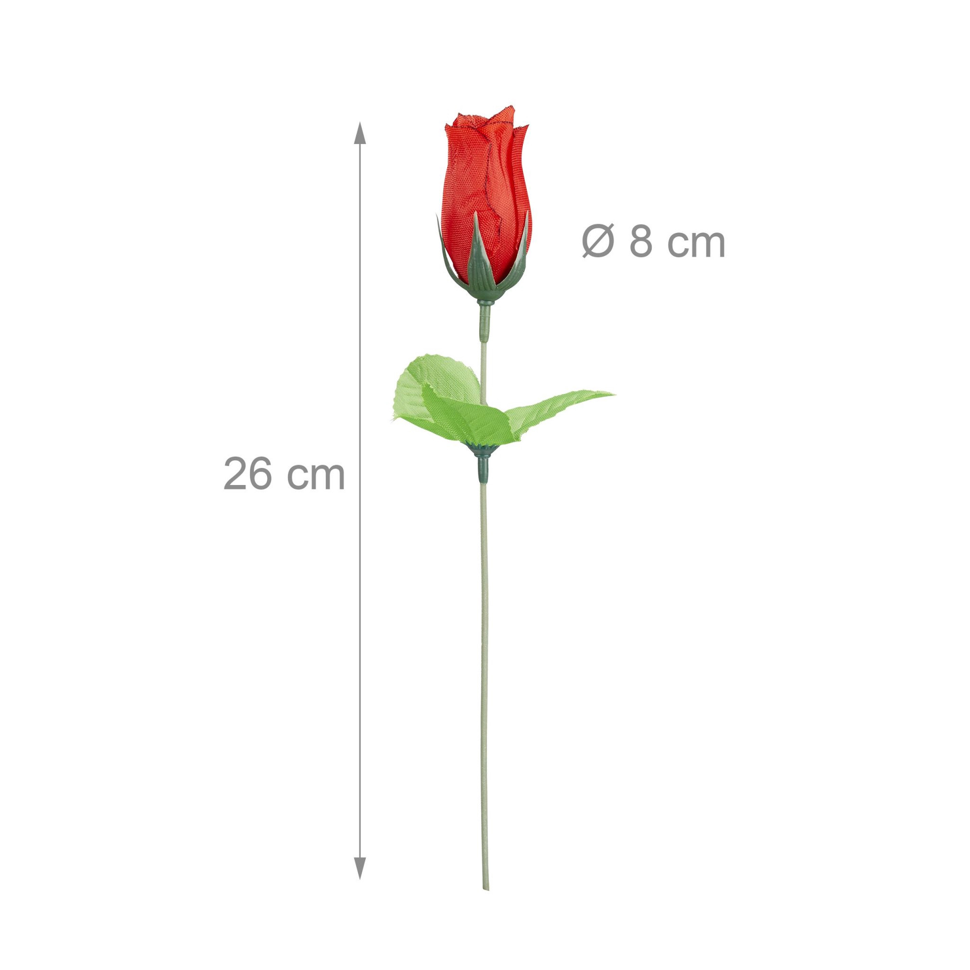 Red artificial roses, 48 ​​pcs.