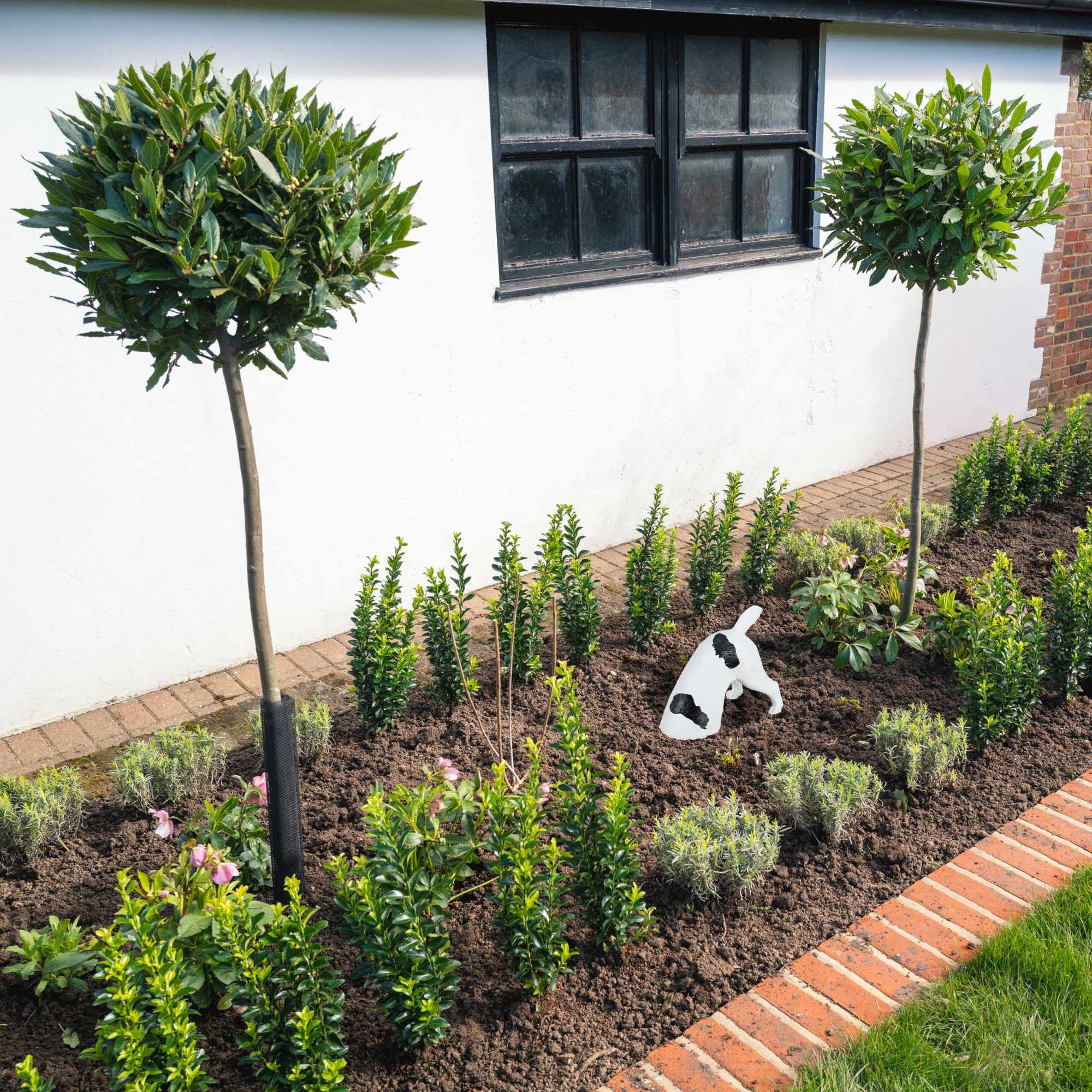 Gartenfigur grabender Hund