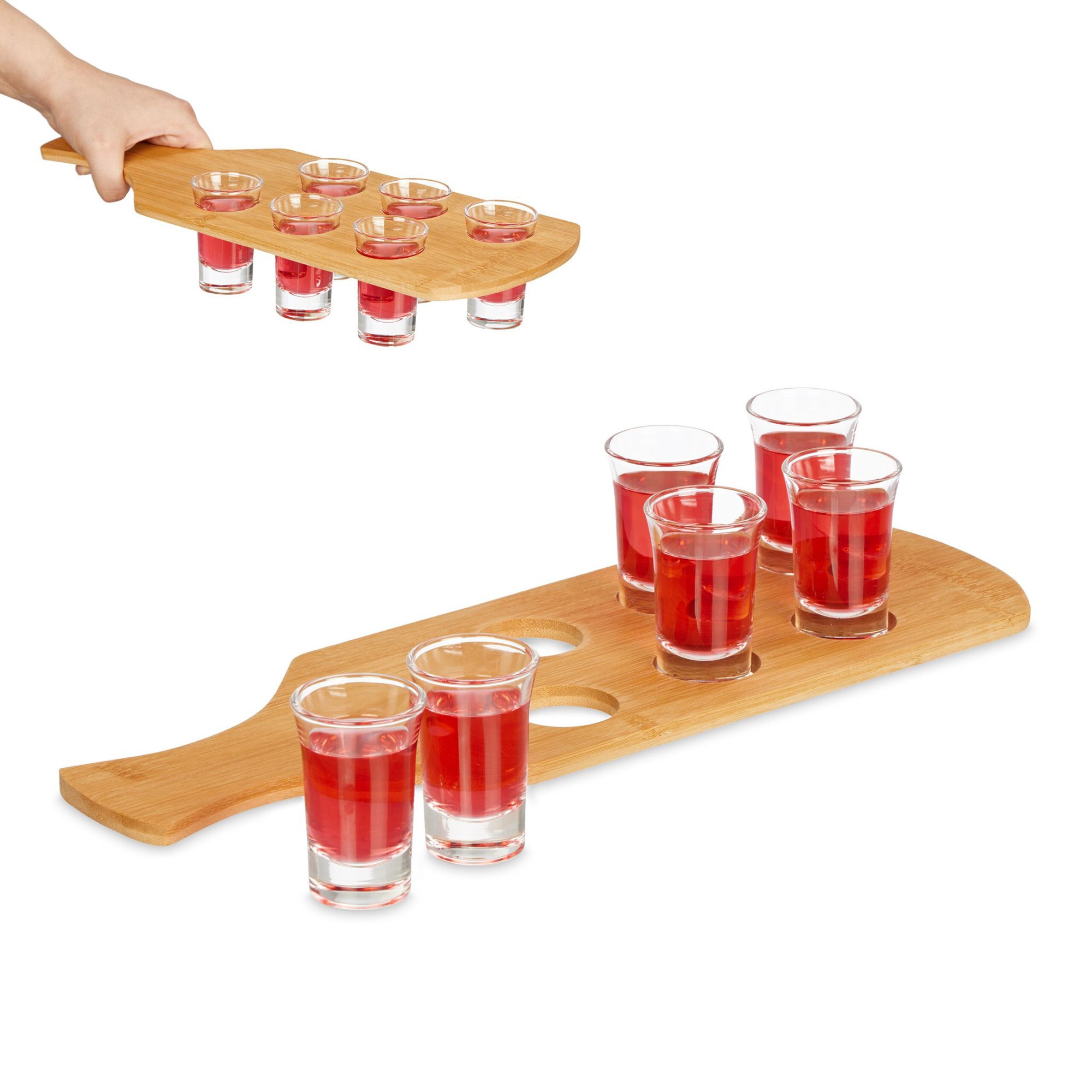 Mapa espiritual en bambú con 6 vasos