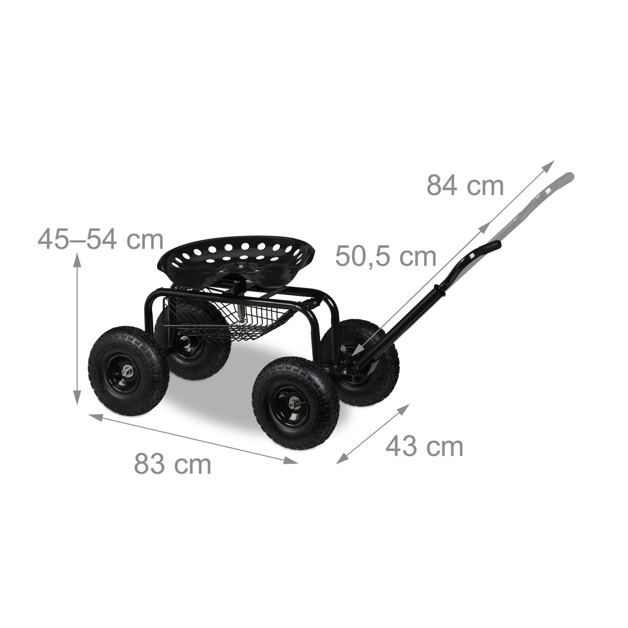 Mobiler Gartensitz mit Stauraum