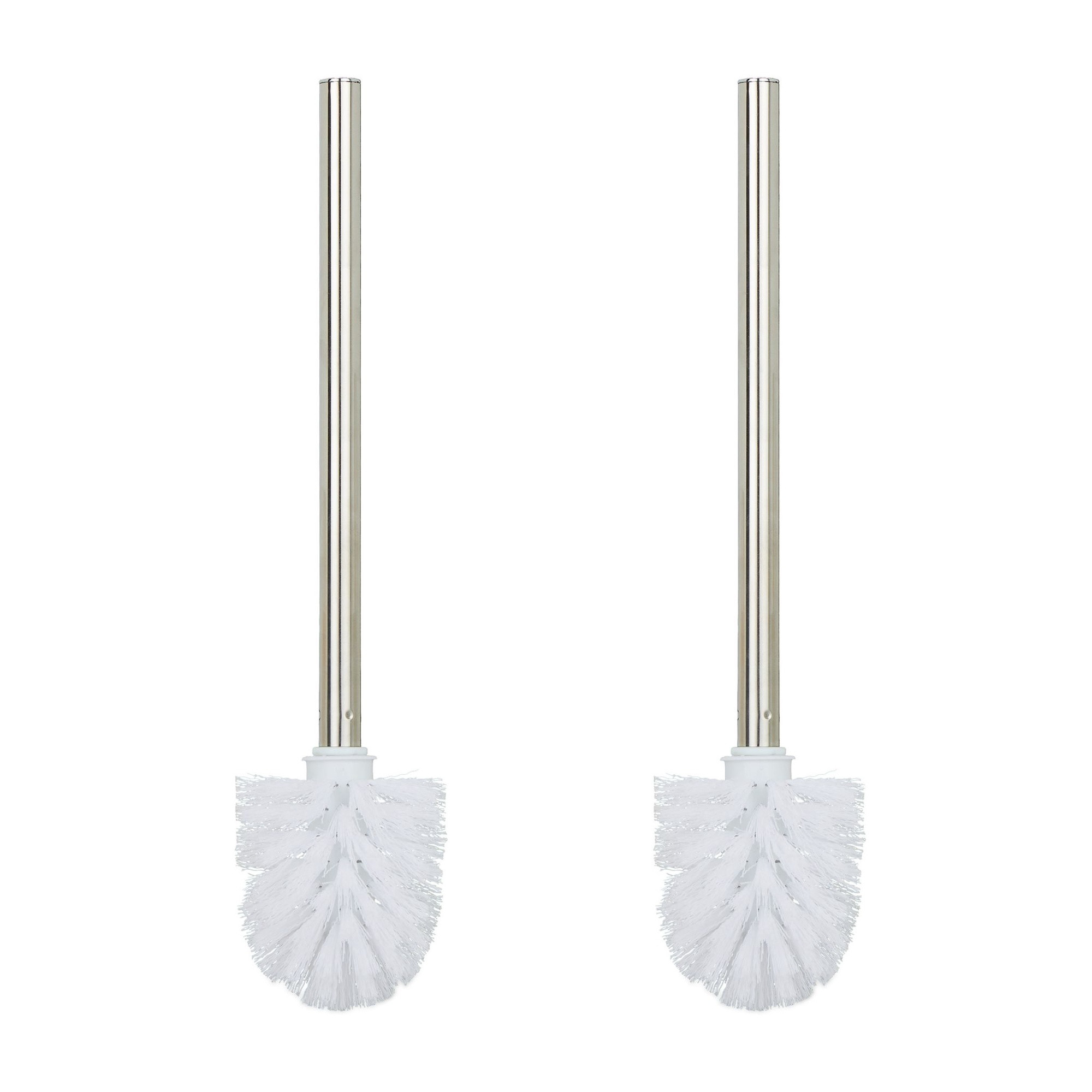 Lot de 2 brosses WC blanches