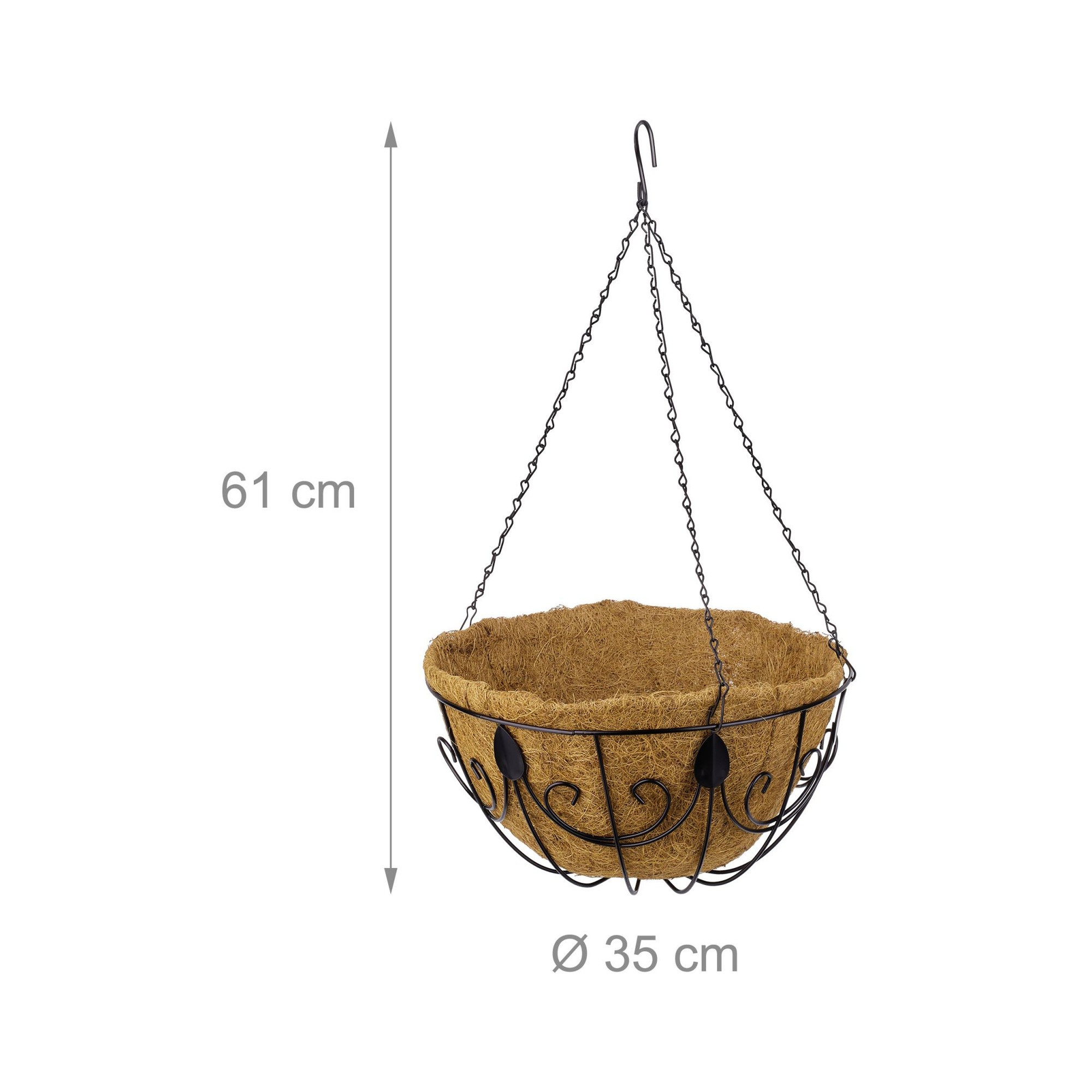 Conjunto de 3 luminárias pendentes com pasta de coco