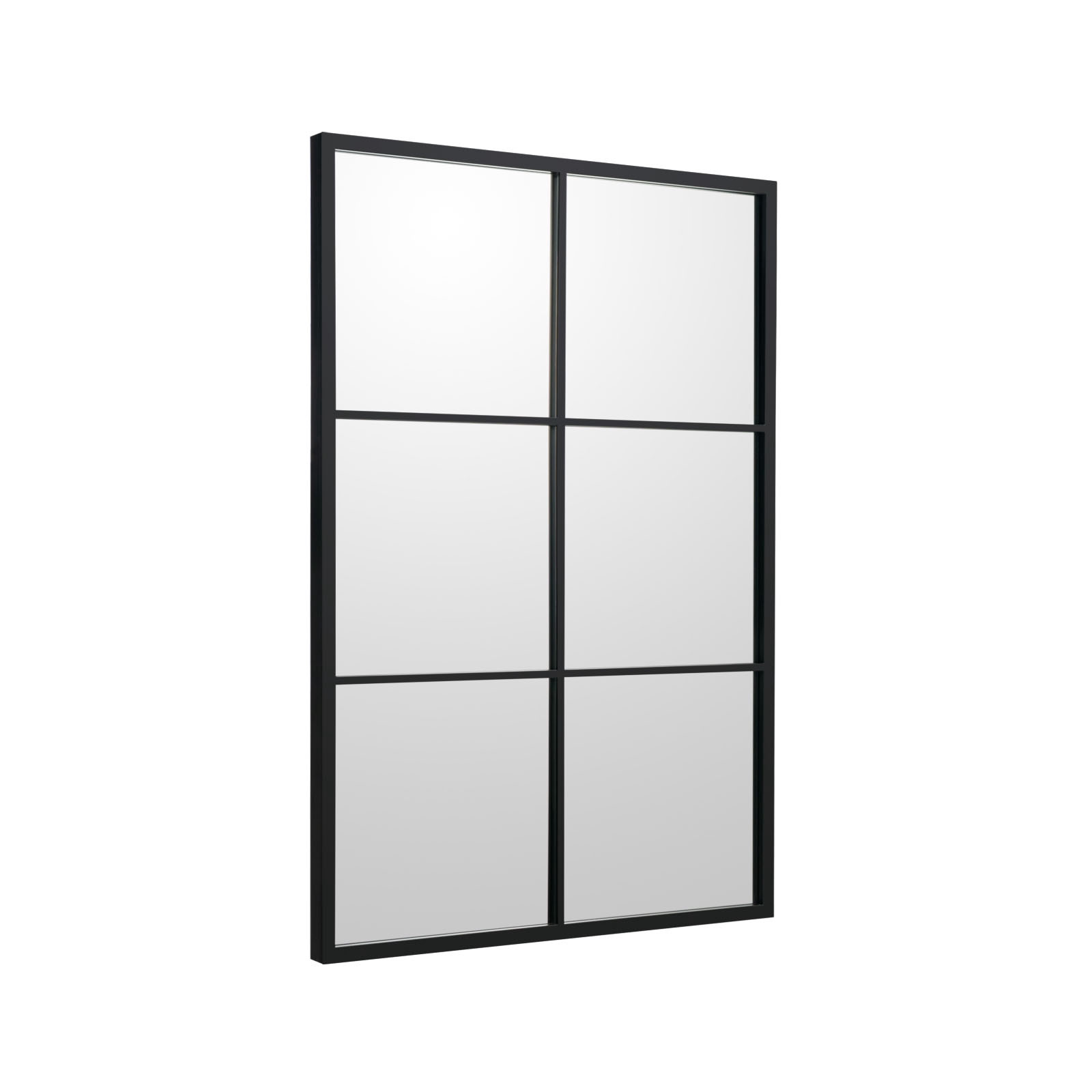 Rectangular Wall Mirror, Metal Frame, 70 x 100 cm