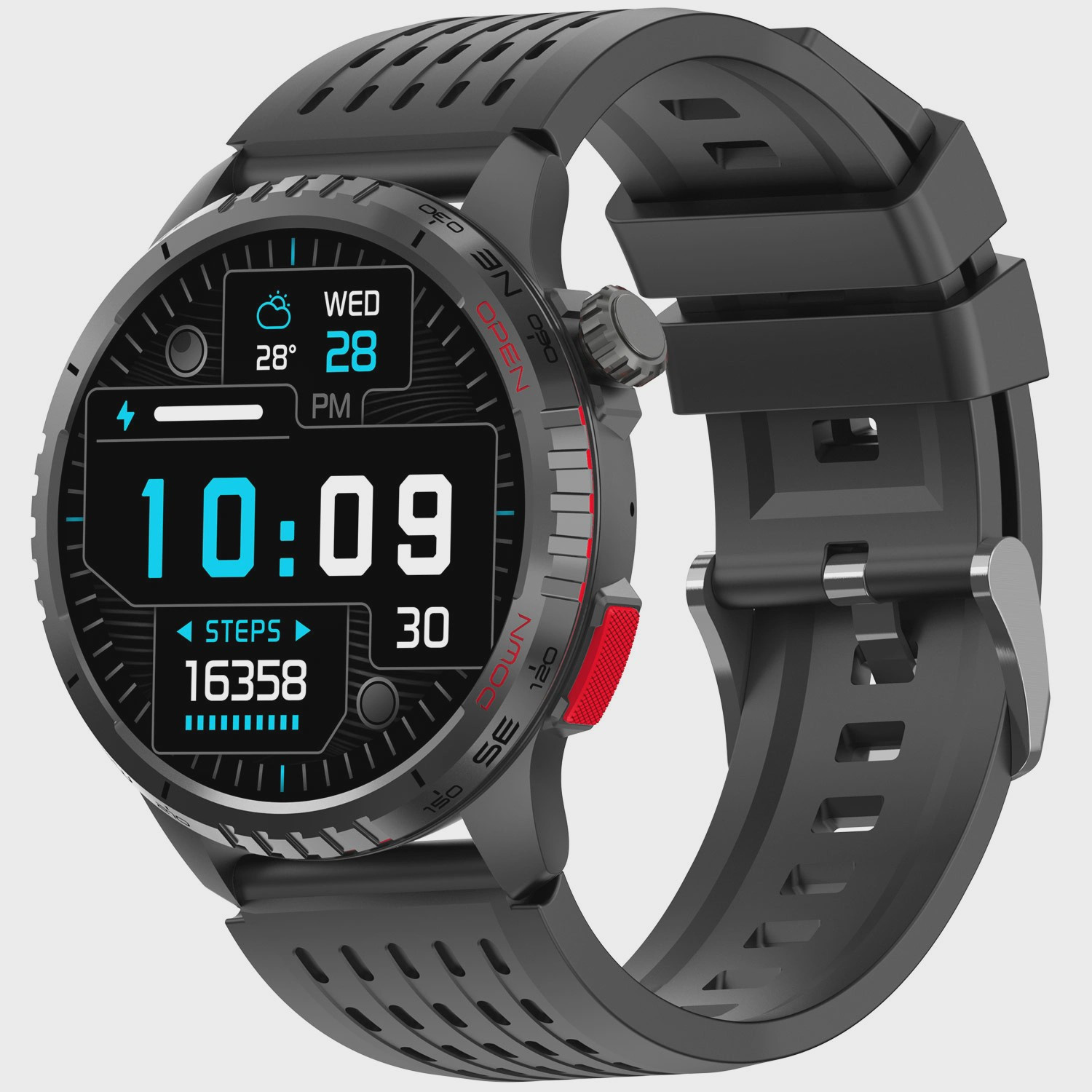Smartwatch con GPS, cardiofrequenzimetro e display AMOLED.