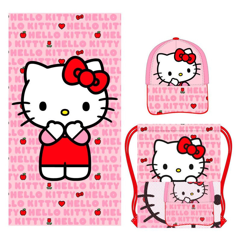 Hello Kitty set towel + bag + cap