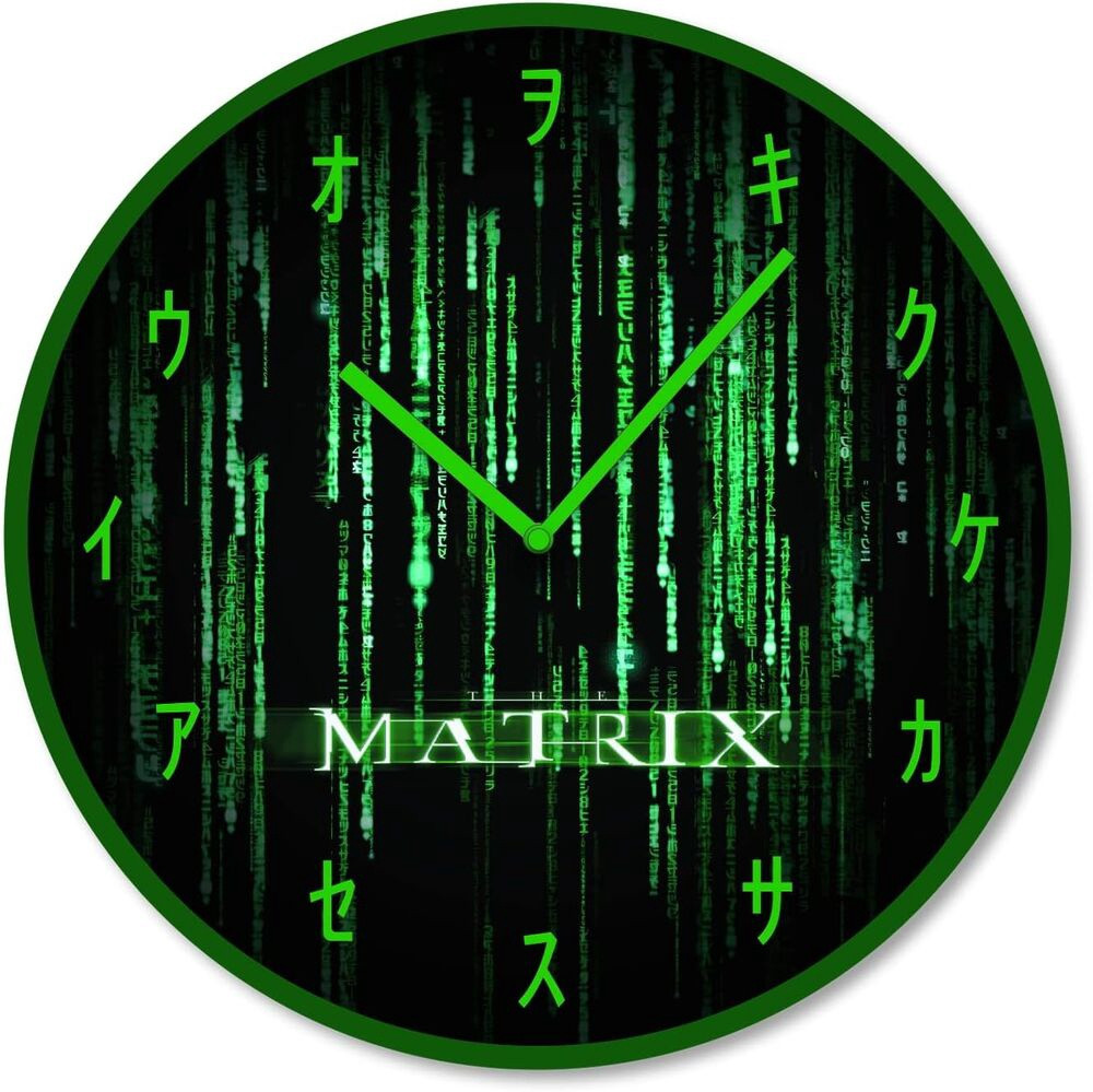 Matrix Code Wanduhr