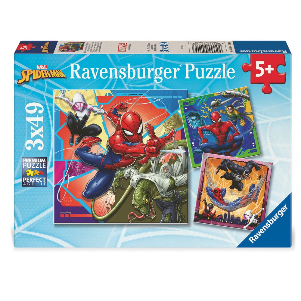Marvel Spiderman Puzzle 3x39 Teile