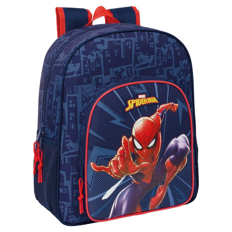 Spiderman Backpack 38cm with Trolley Adaptability