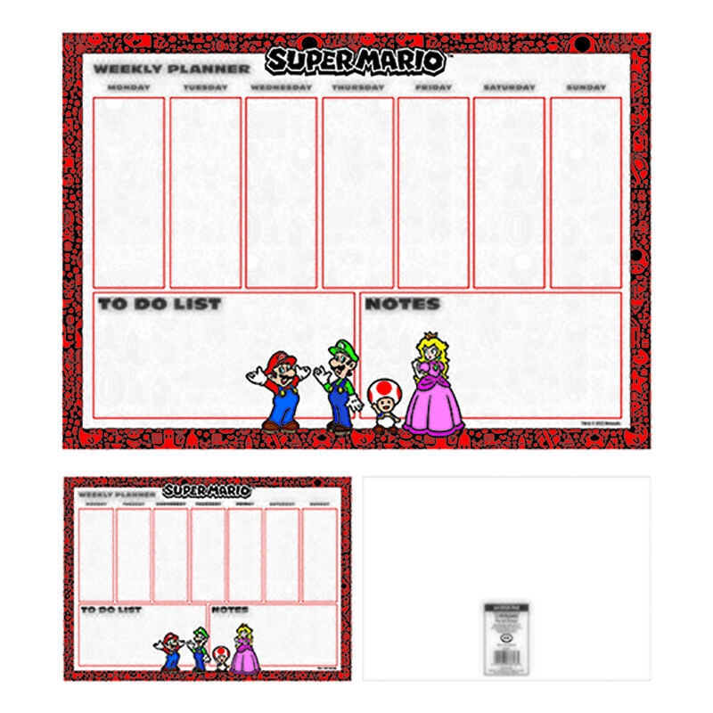 Super Mario Bros A4 weekplanner