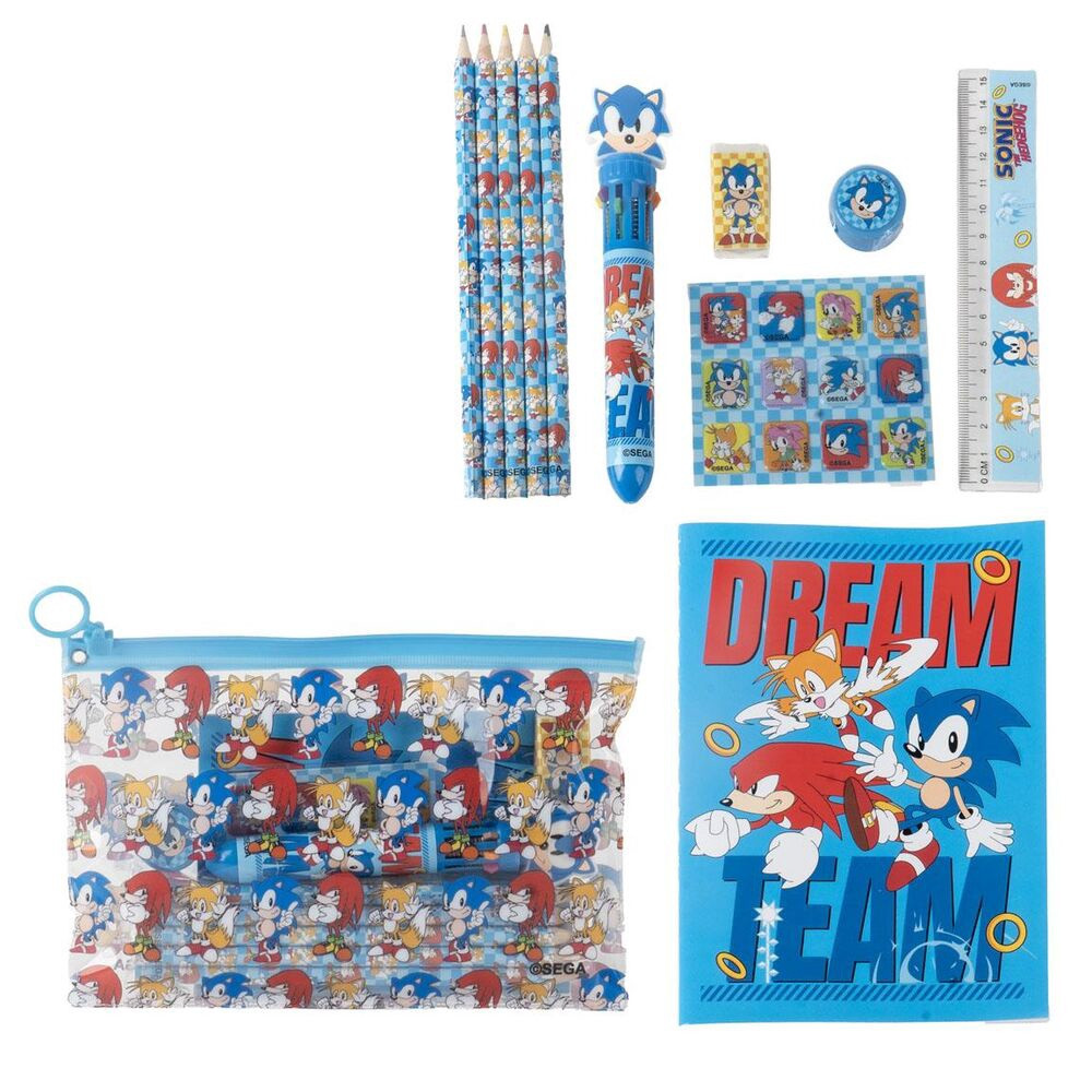 Ensemble de papeterie Sonic le Hérisson