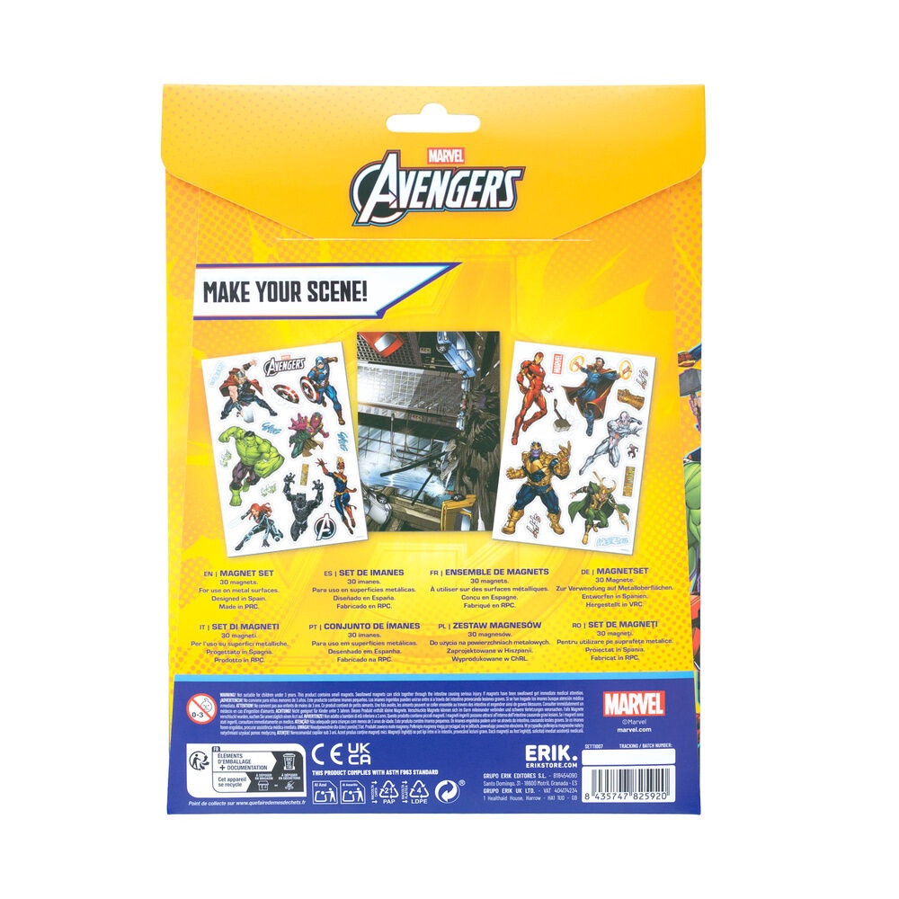 Marvel Avengers Stanzmagnet-Set – 3 Bögen