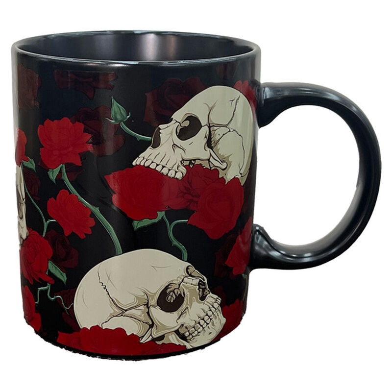 Caneca Caveiras e Rosas 300ml