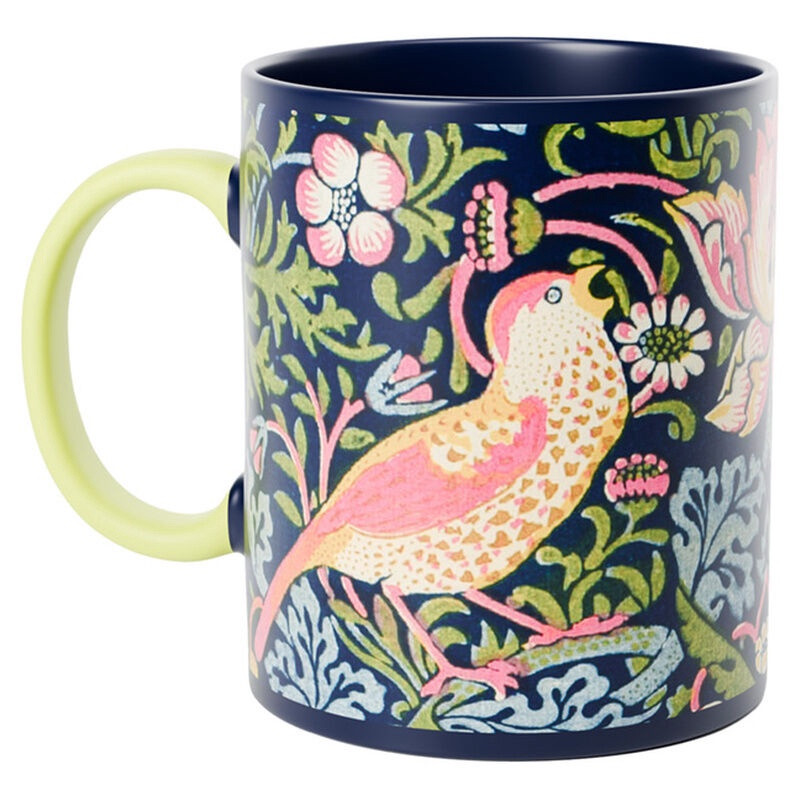 Caneca William Morris com pássaro, 300ml