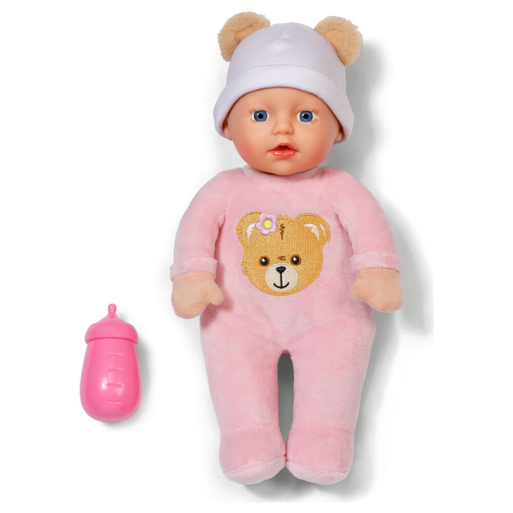 Boneca interativa de bebê de 30 cm com mamadeira e sons.