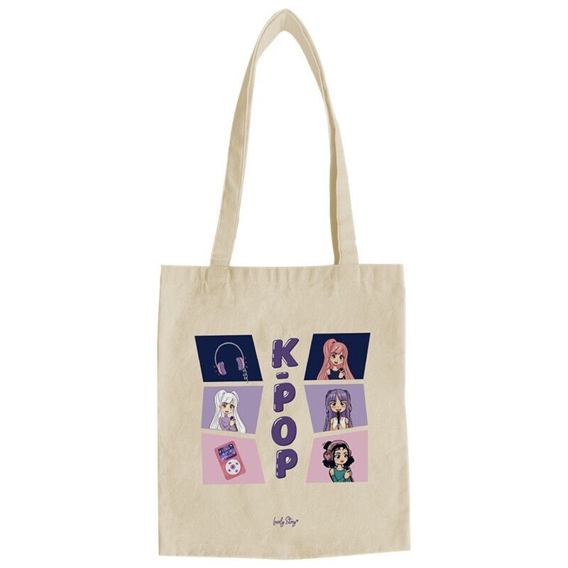 Bolsa de tecido com estrelas do K-Pop