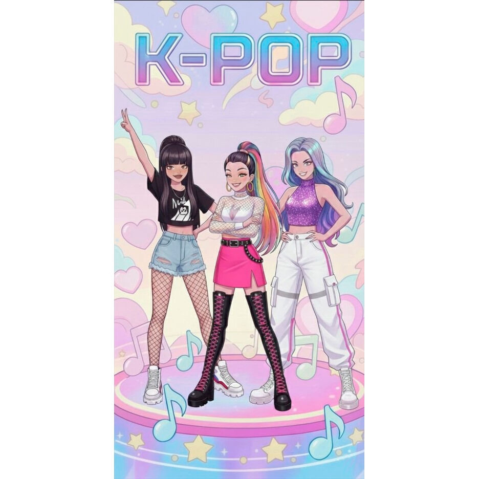 Serviette de plage en microfibre Kpop