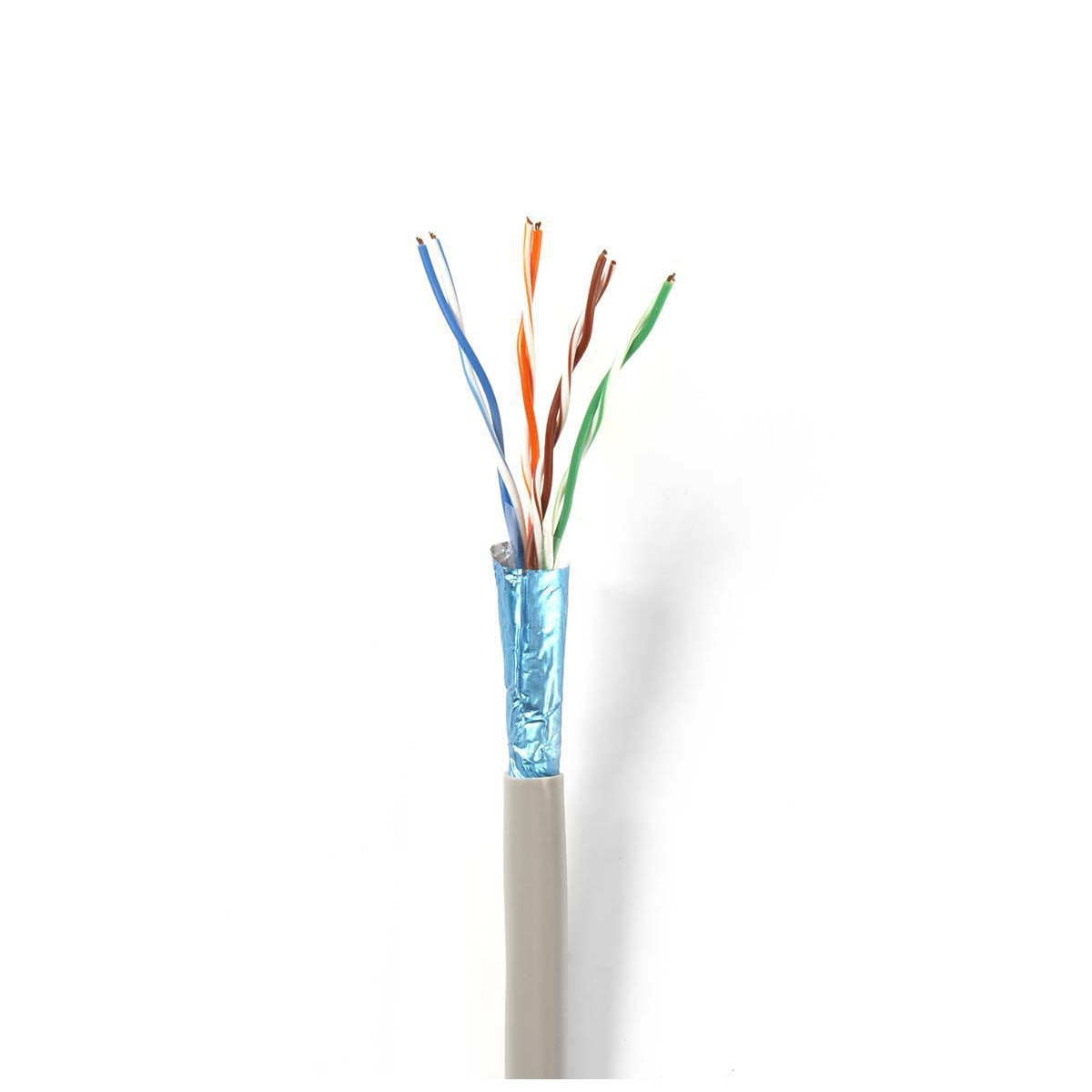 CAT5e Ethernet Cable, 305m, Solid Copper, Grey PVC