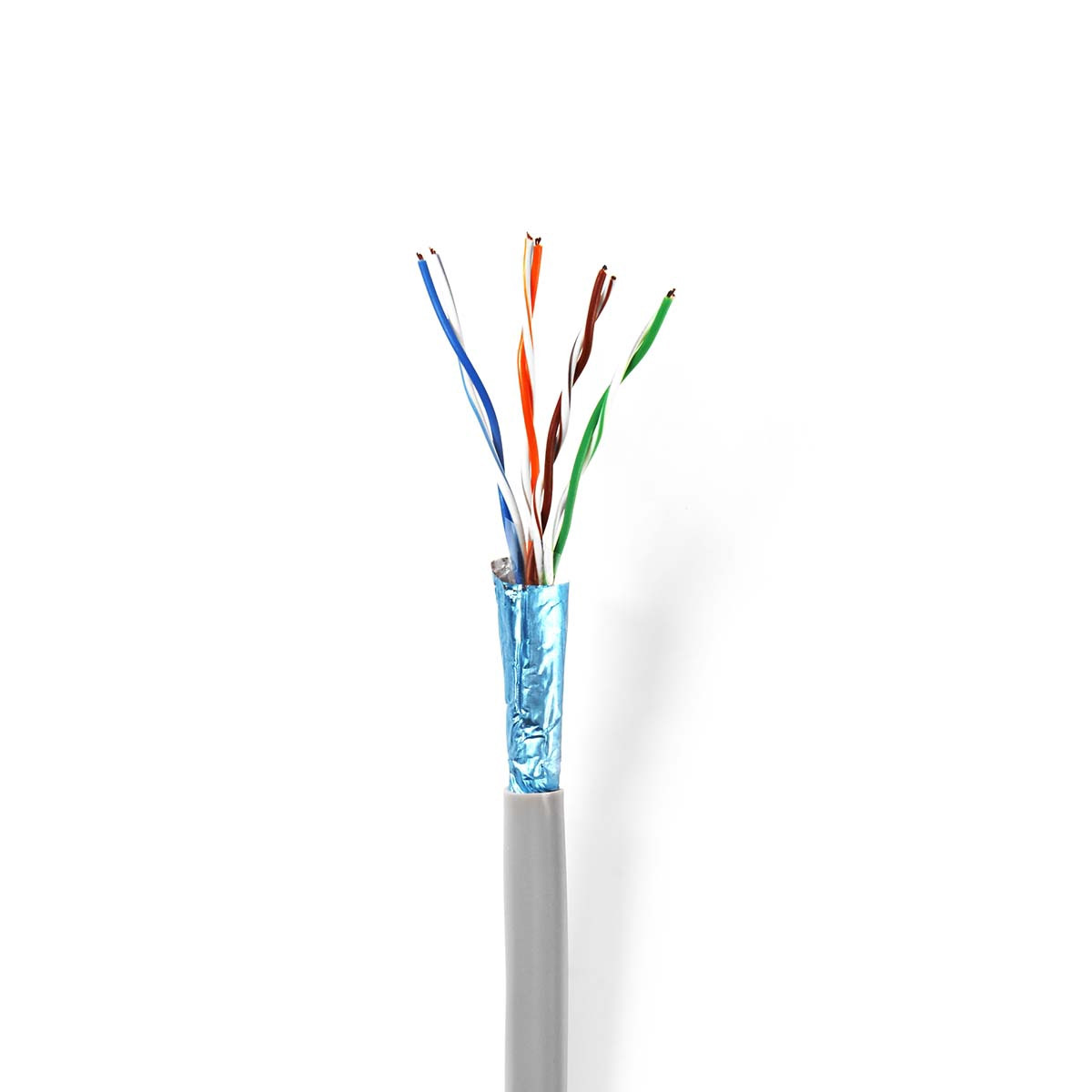 CAT5e Stranded F/UTP Copper Network Cable, 100m, Grey