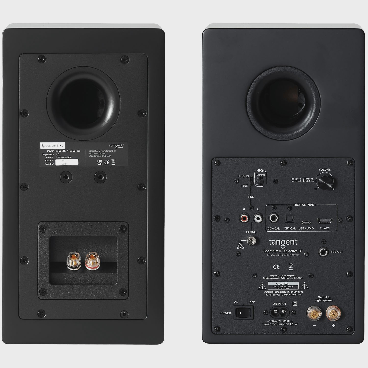 Diffusori da scaffale attivi, Bluetooth, HDMI, neri